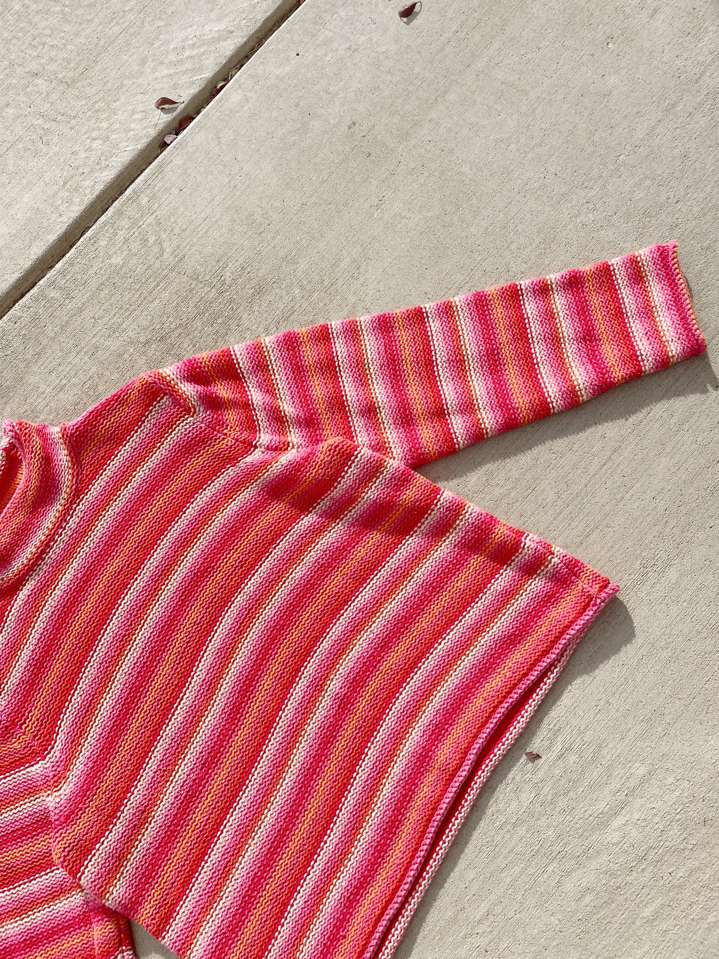 Vintage Roll Neck Striped Sweater (XL)