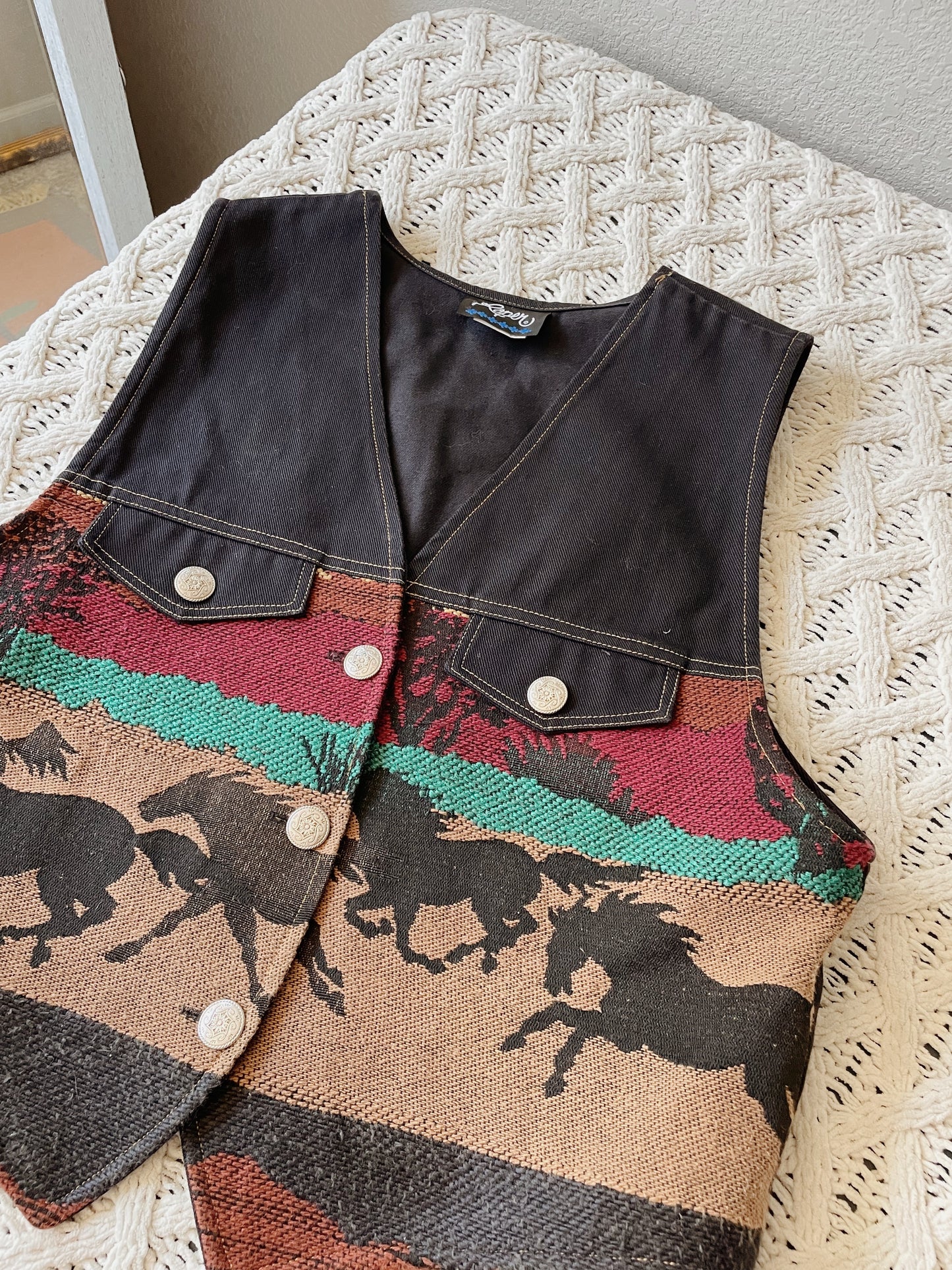 Vintage Roper Horse Vest (L)