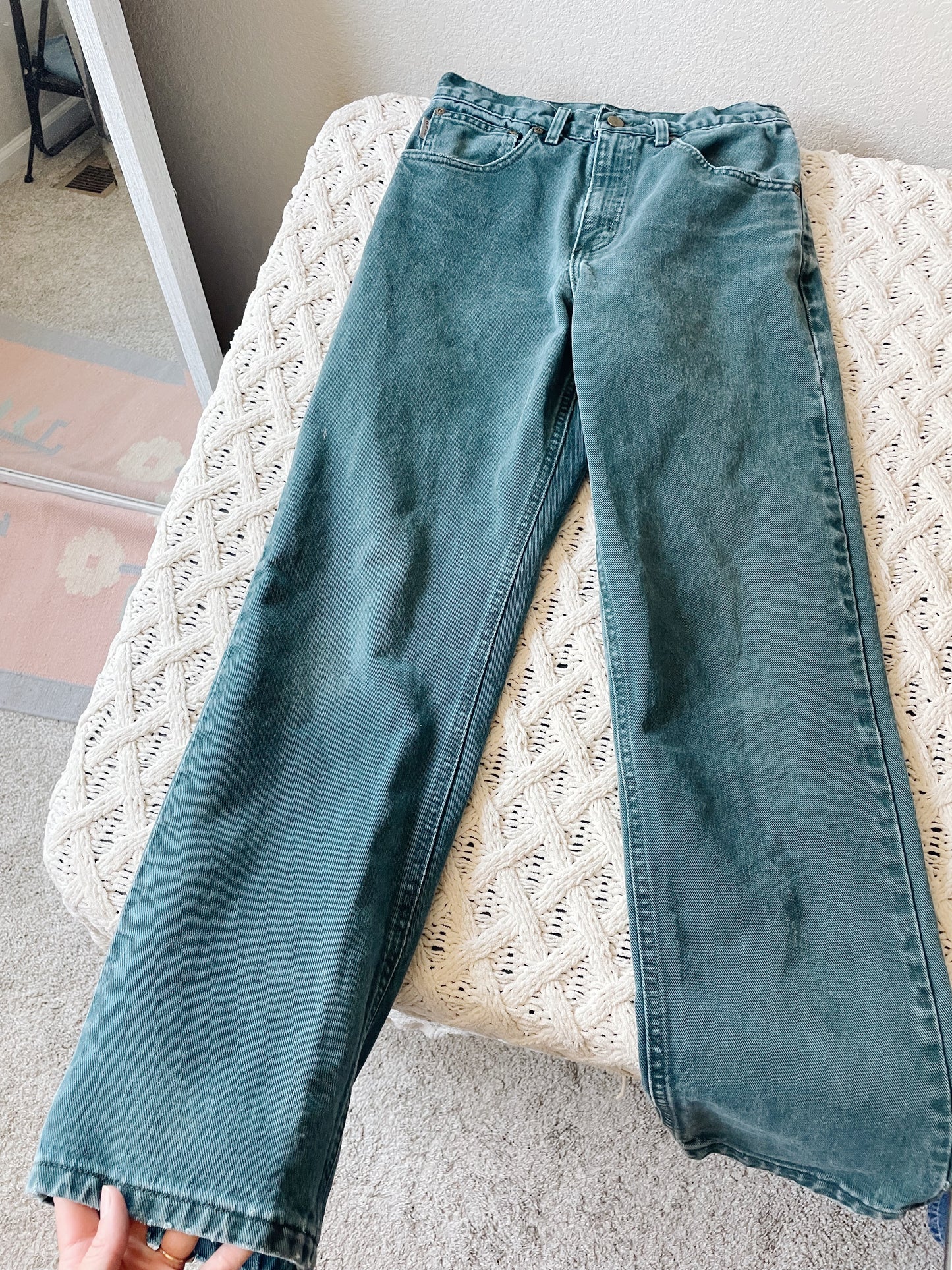 Vintage Teal Carhartt Pants (27)