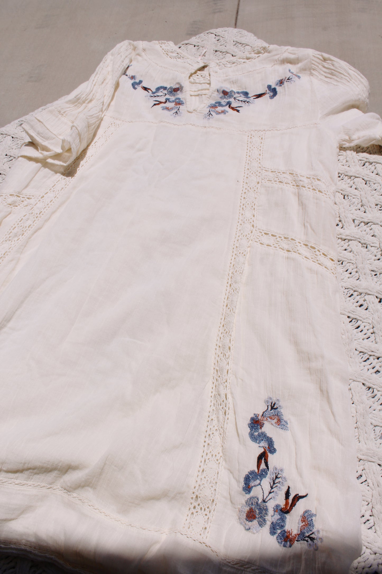 Free People Victorian Embroidered Dress (L)