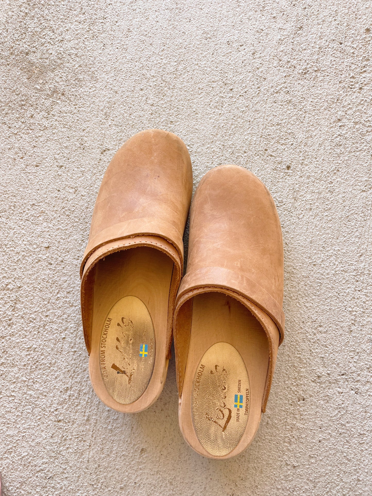 Swedish Brown Leather Clogs (38/7.5)