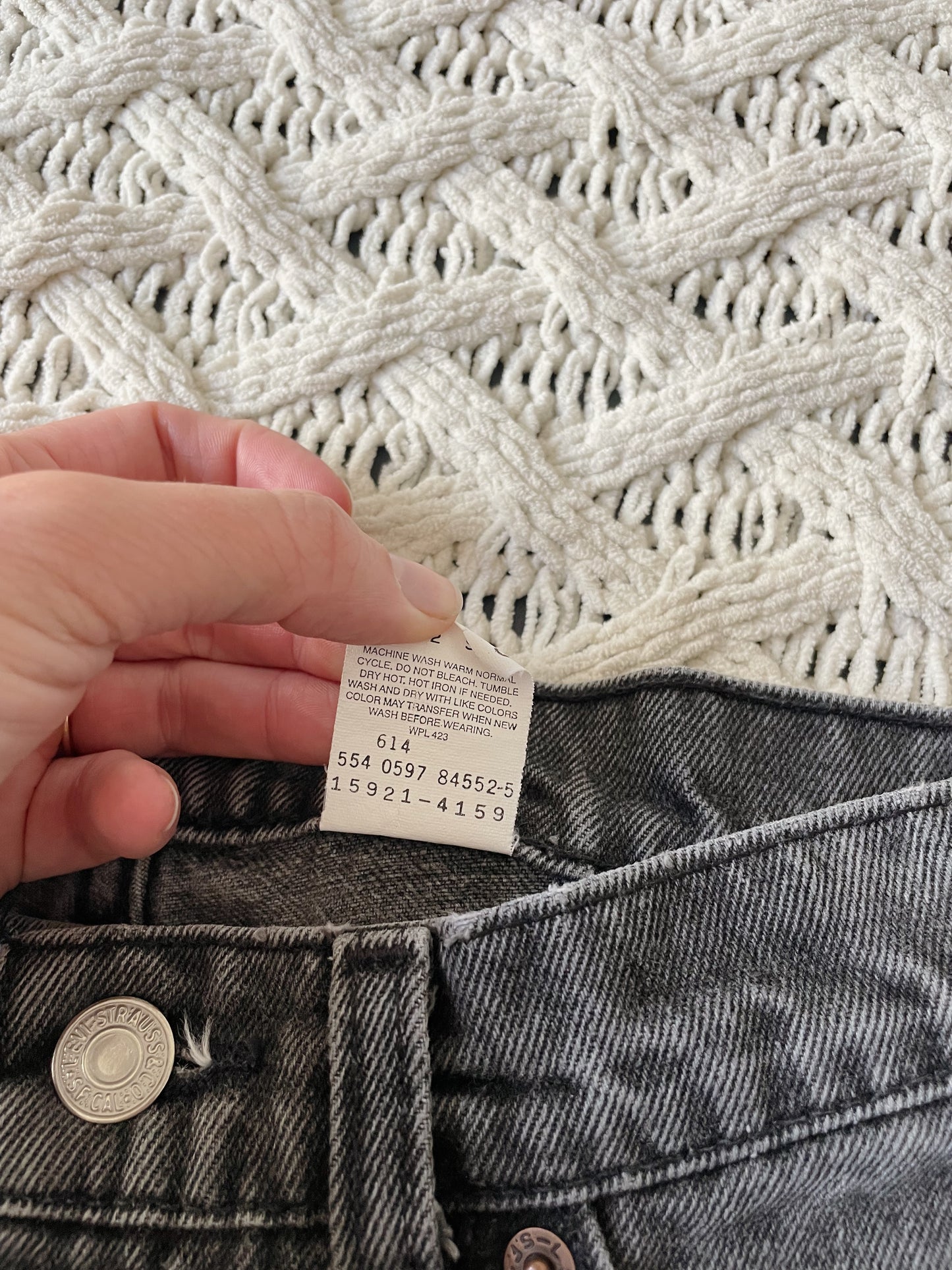 Vintage Levi's 1997 Orange Tab Faded Black Jeans (25)