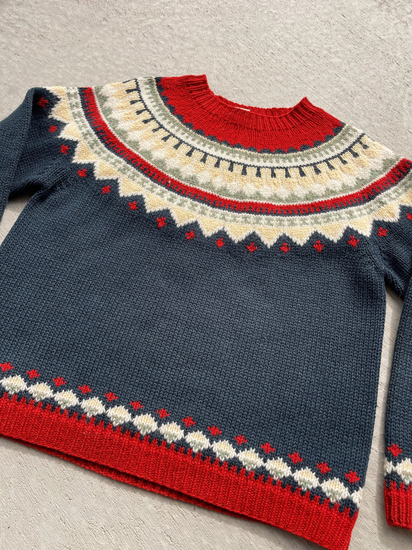 Vintage Eddie Bauer Fair Isle 100% Wool Sweater (Women's L)