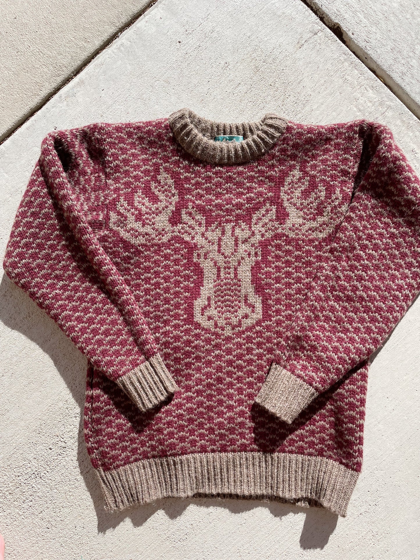 Vintage 1980's Wool Moose Sweater (M/L)