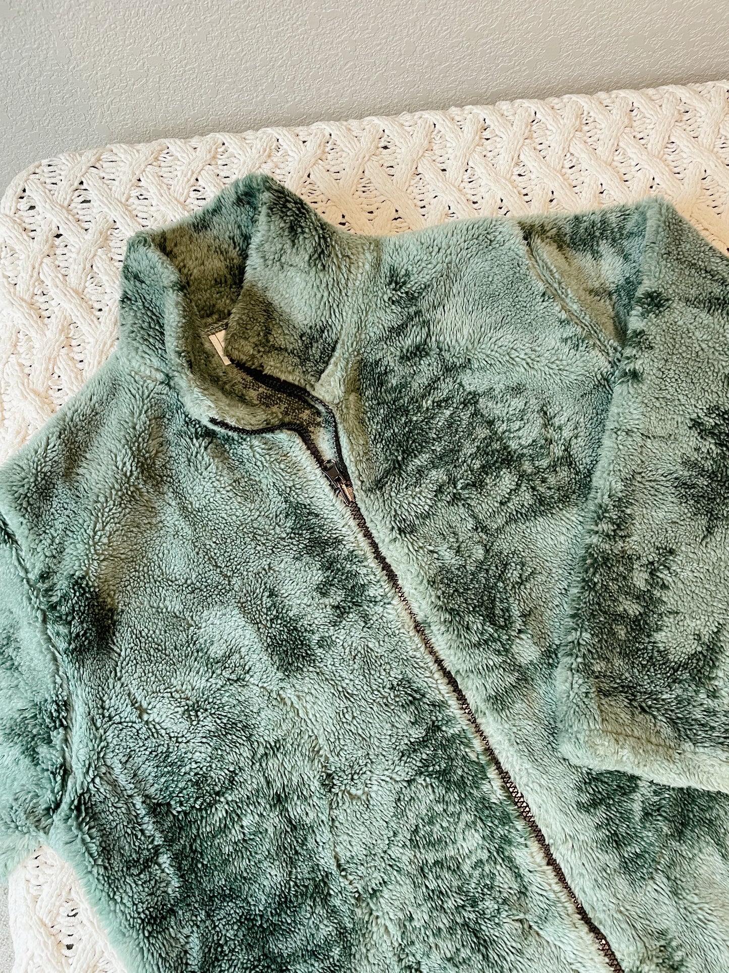 Vintage Pine Tree Fleece Jacket (M/L)