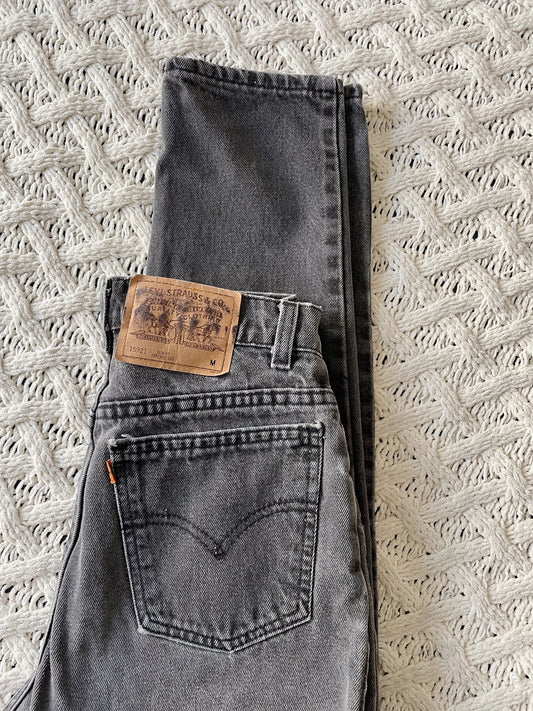 Vintage Levi's 1997 Orange Tab Faded Black Jeans (25)