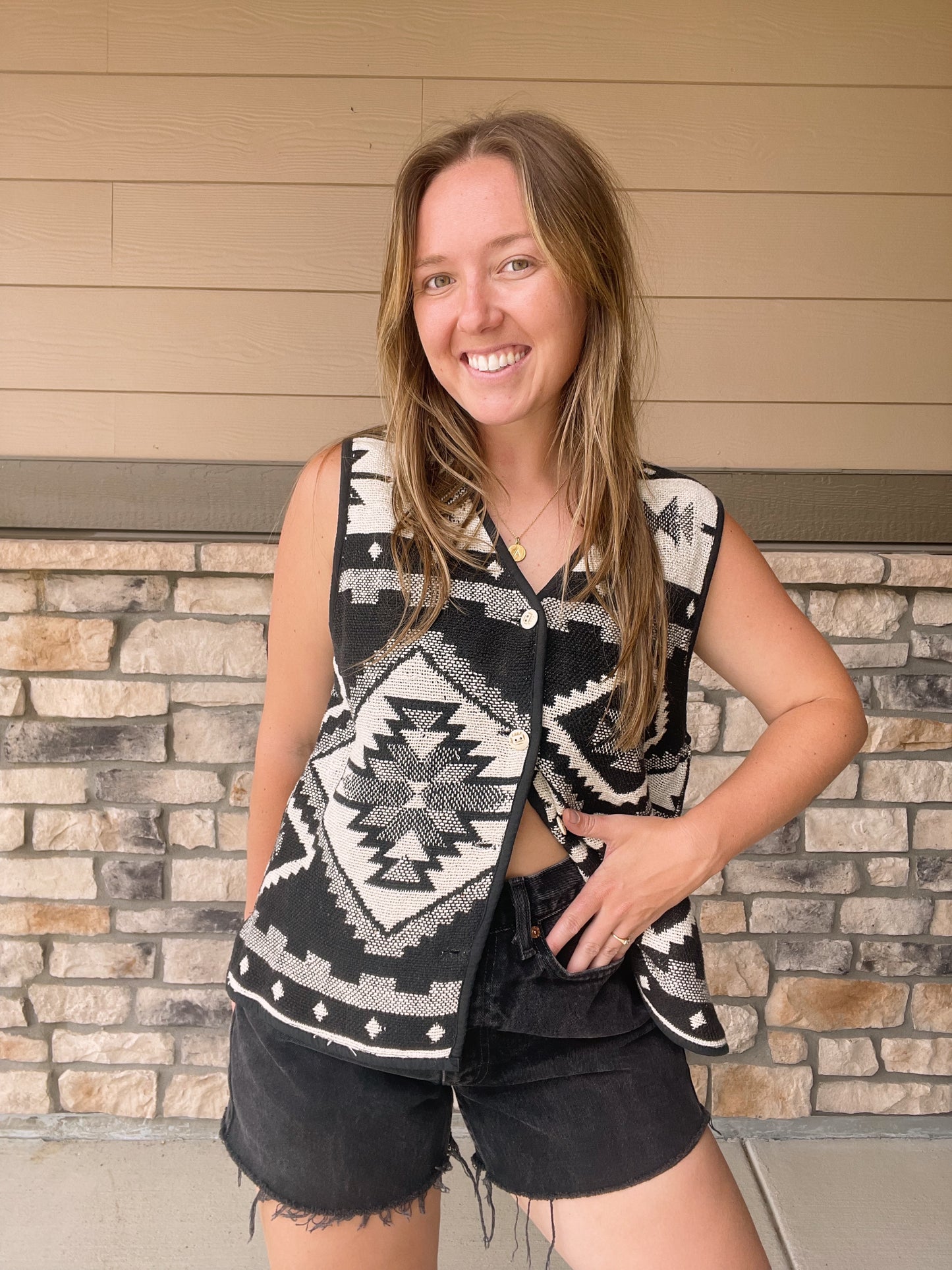 Vintage Aztec Vest (M/L)