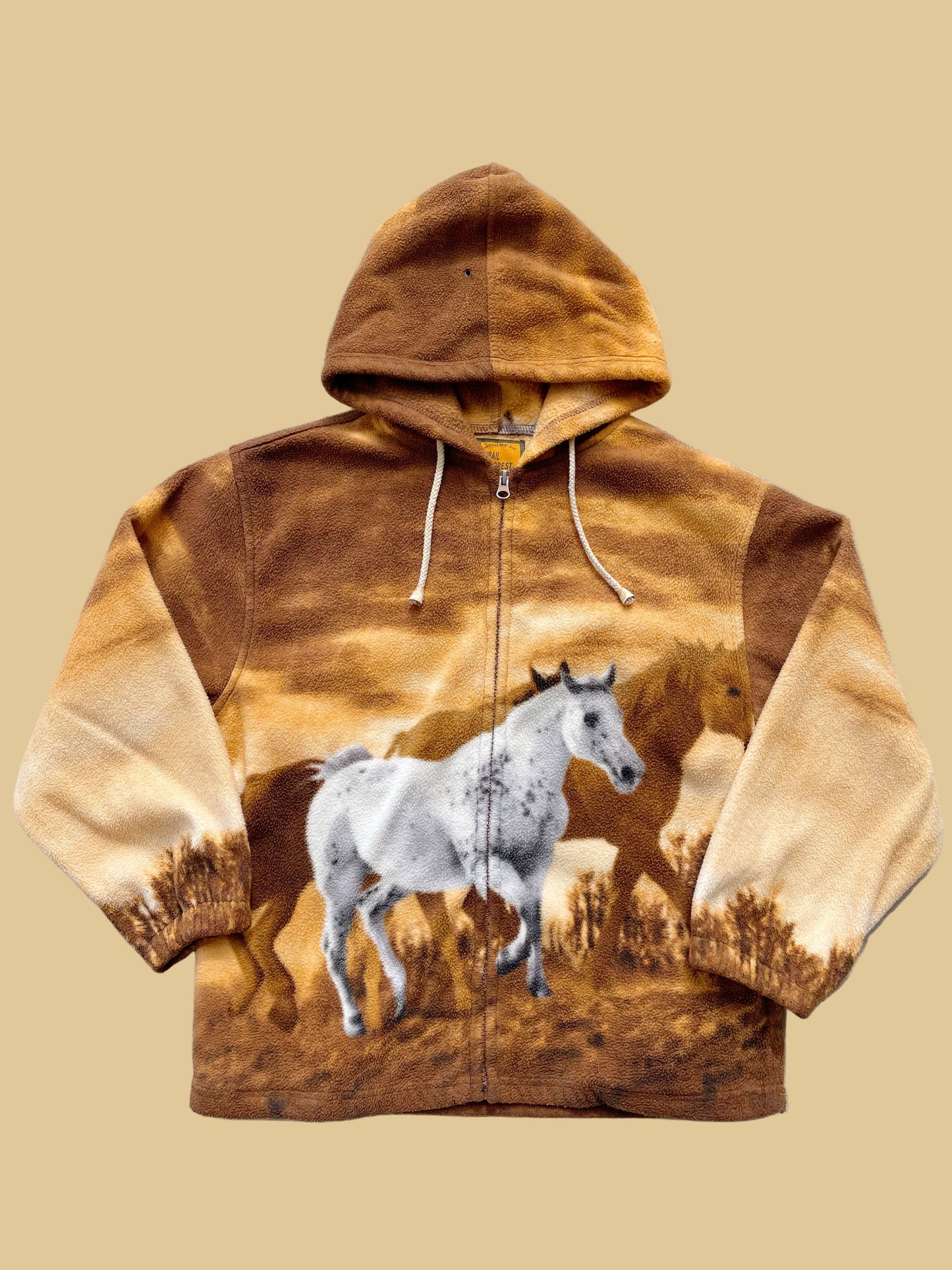 Vintage Fleece Horse Zip Up Hoodie (S) - AS IS