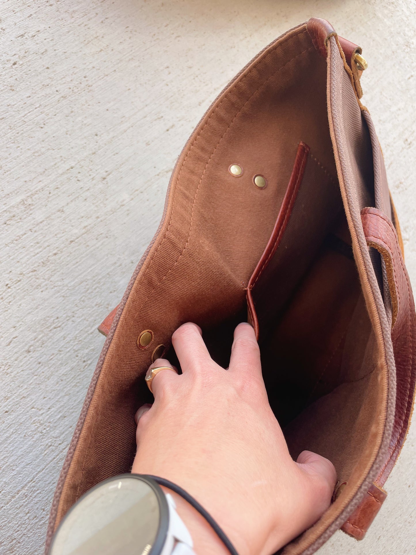 Portland Leather Canvas Tote Bag