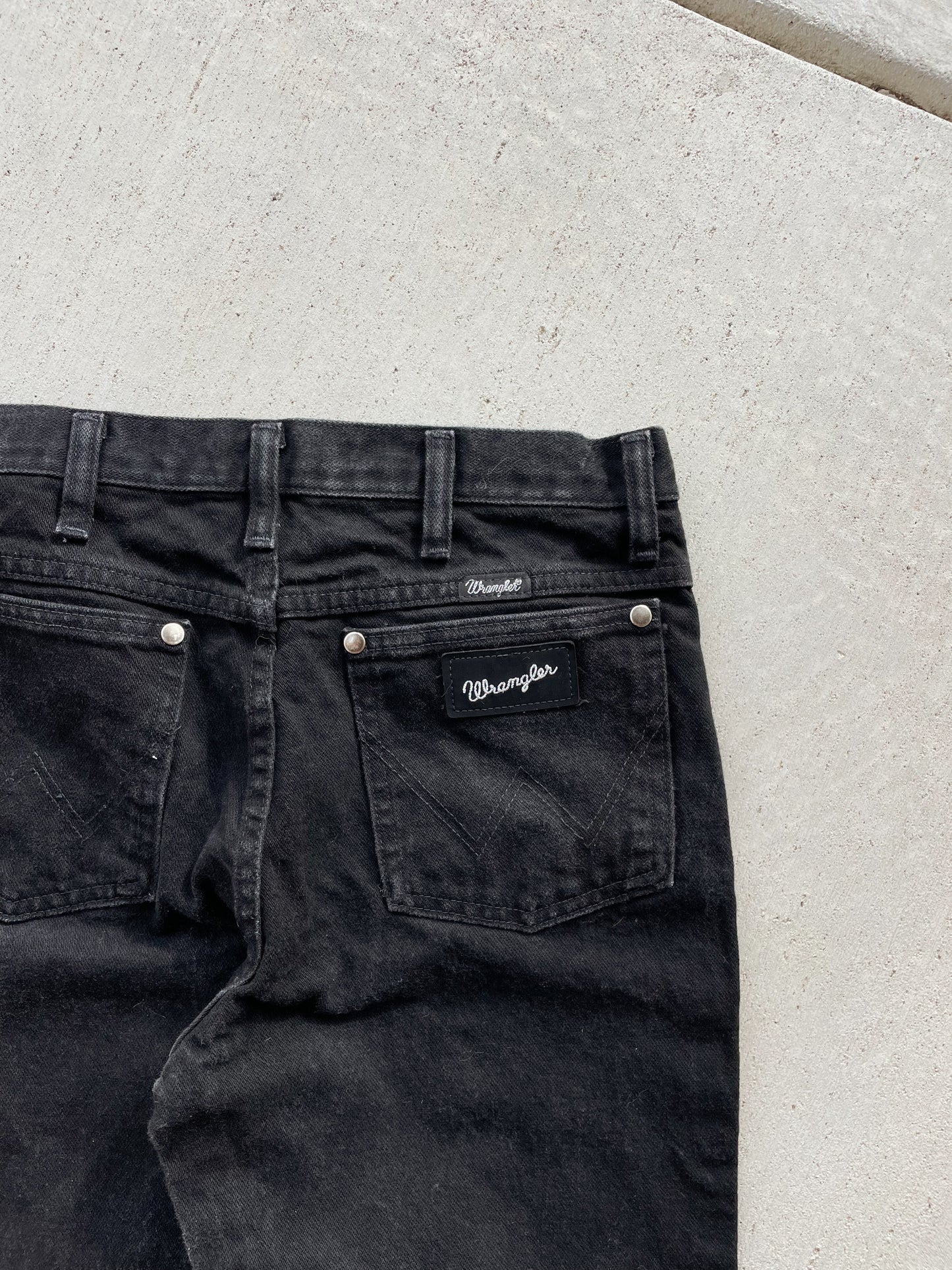 Vintage Wrangler Raw Hem Black Jeans (29)