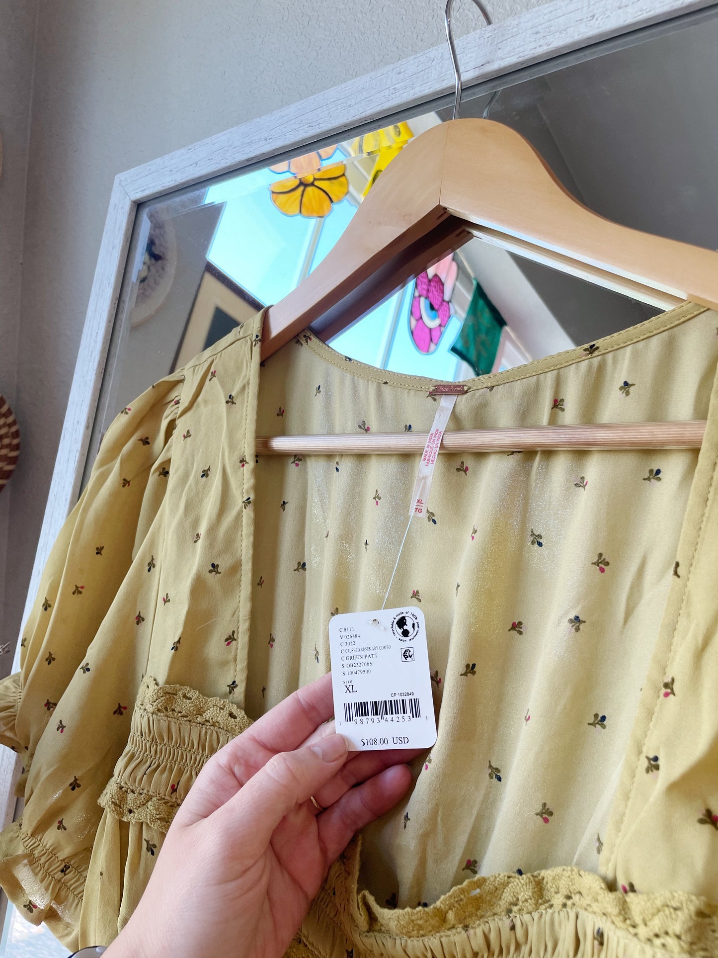 Free People Adore You Yellow Blouse - NEW (XL)