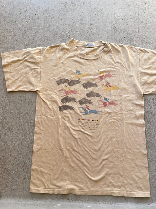 Vintage 1994 Running Buffalo & Horse Tee (LT)