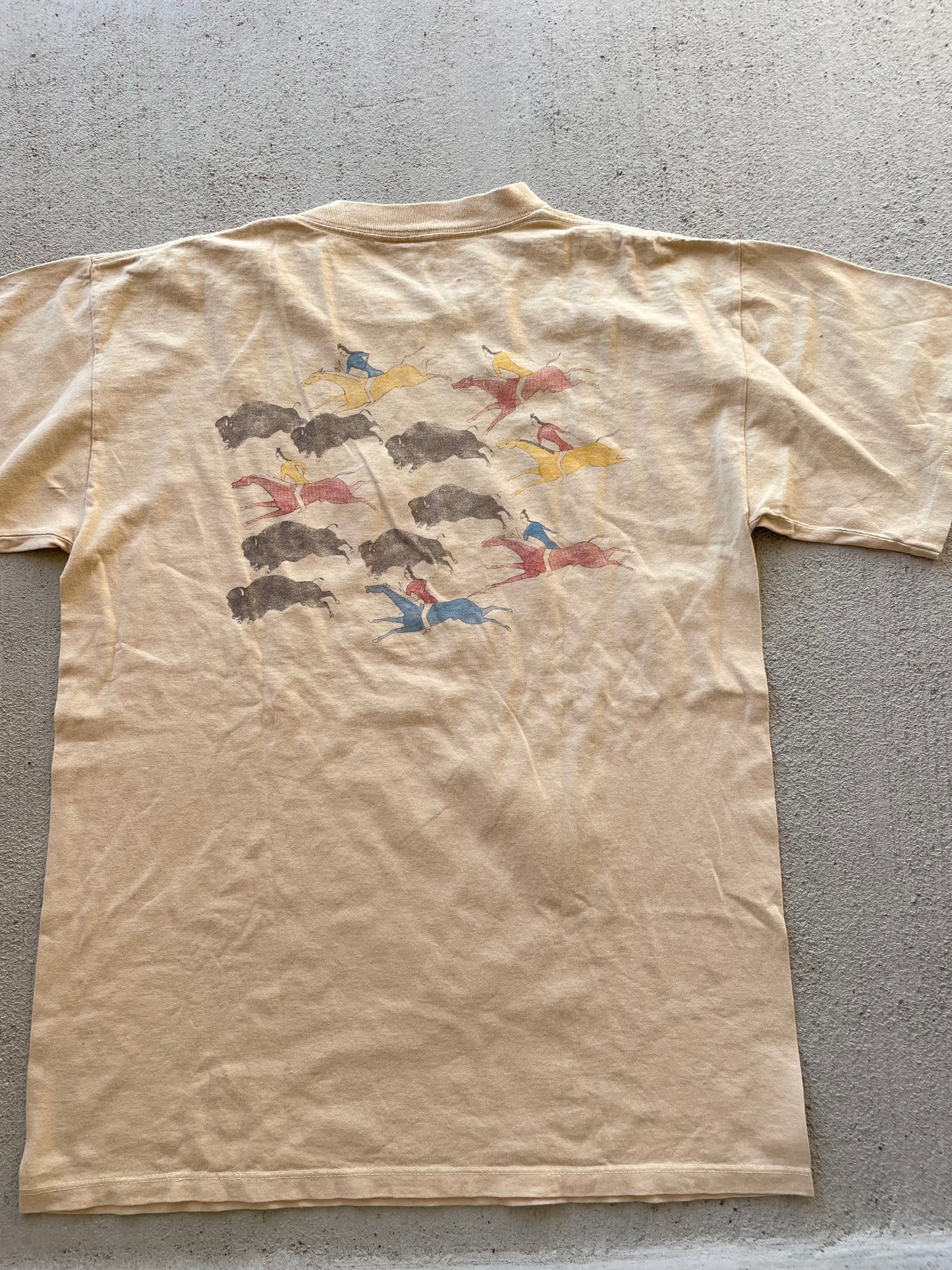 Vintage 1994 Running Buffalo & Horse Tee (LT)