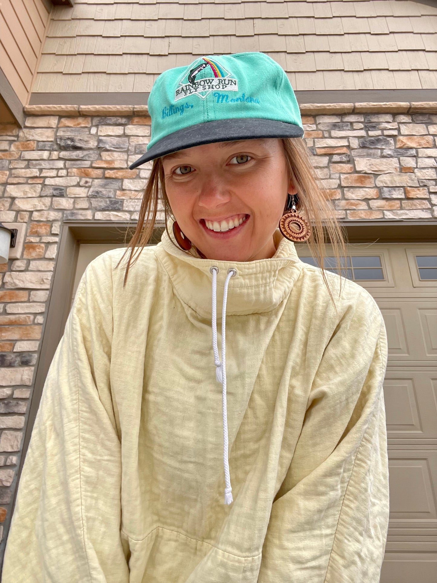 Vintage Teal Rainbow Run Billings Montana Hat