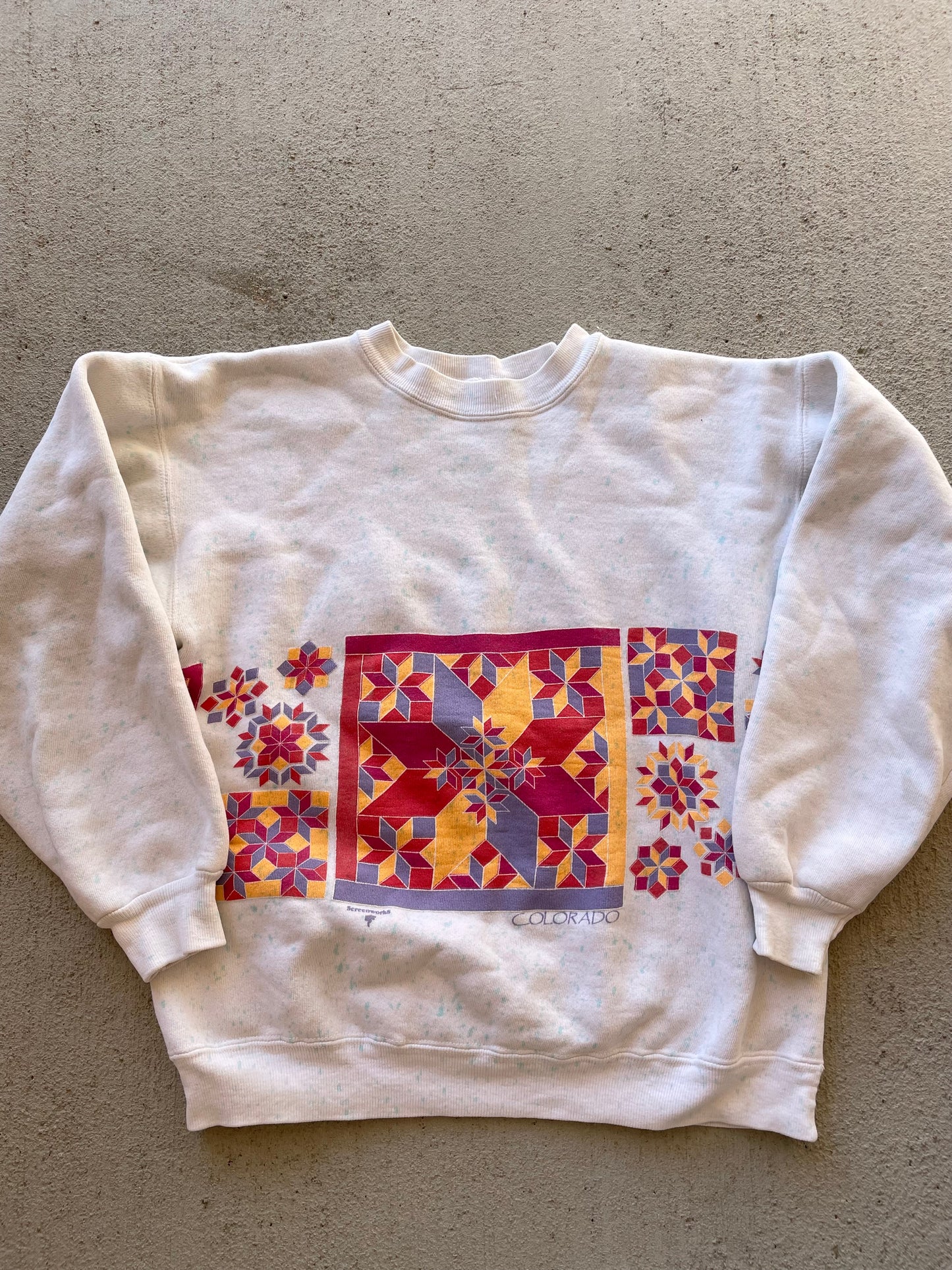 Vintage Quilt Pattern Crewneck (M)