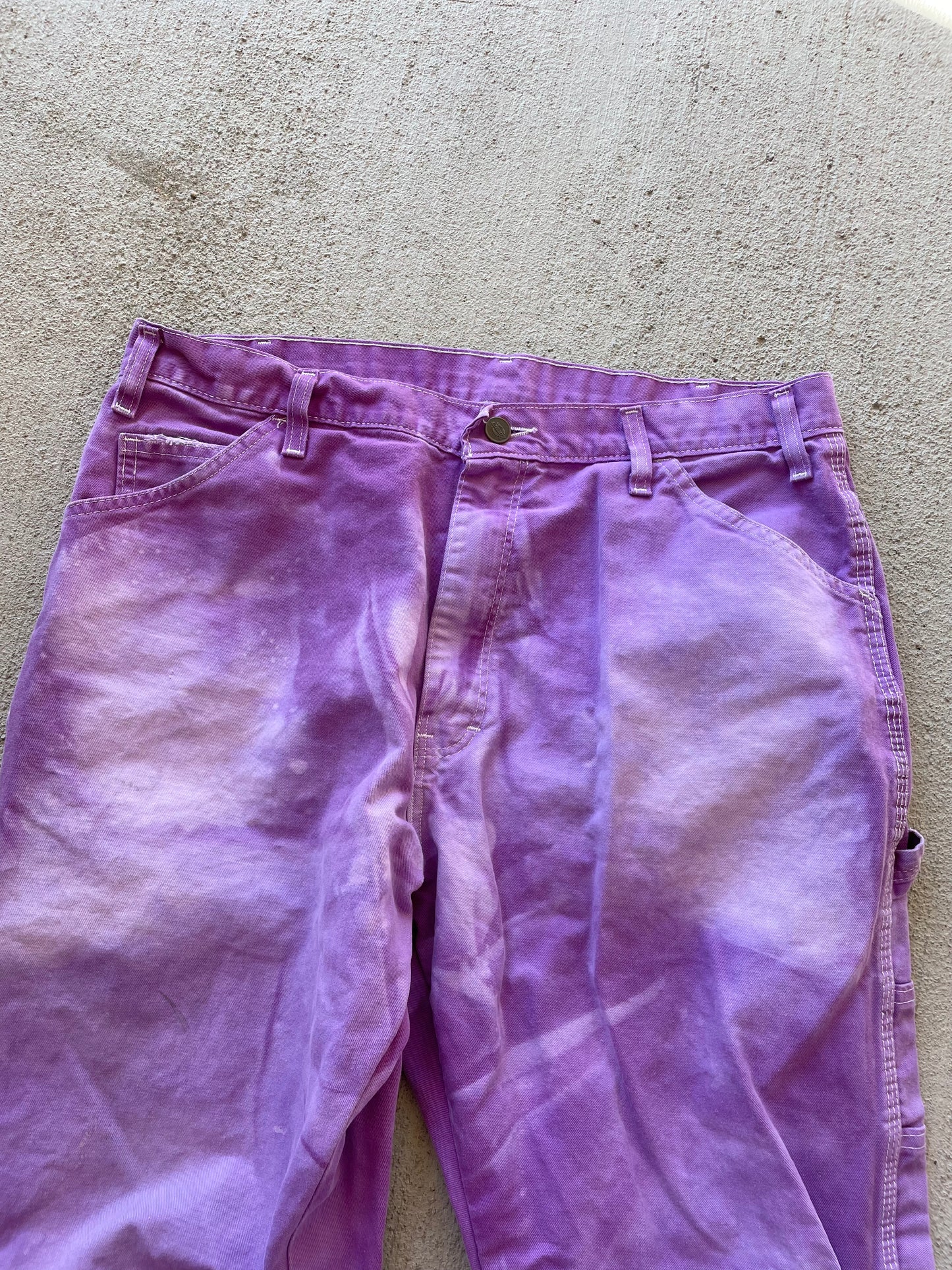 Dickies Tie Dye Purple Carpenter Pants (34)