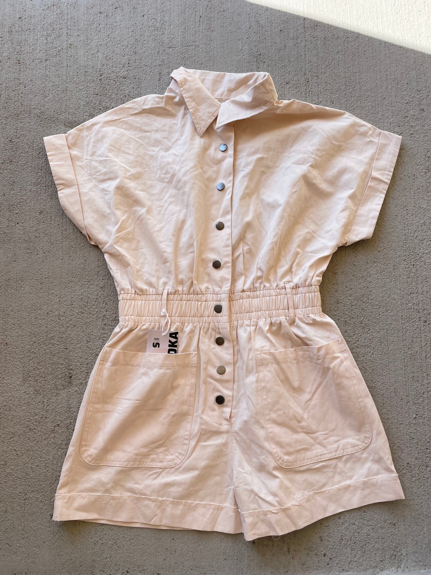 Cream Snap Romper - NEW (S)