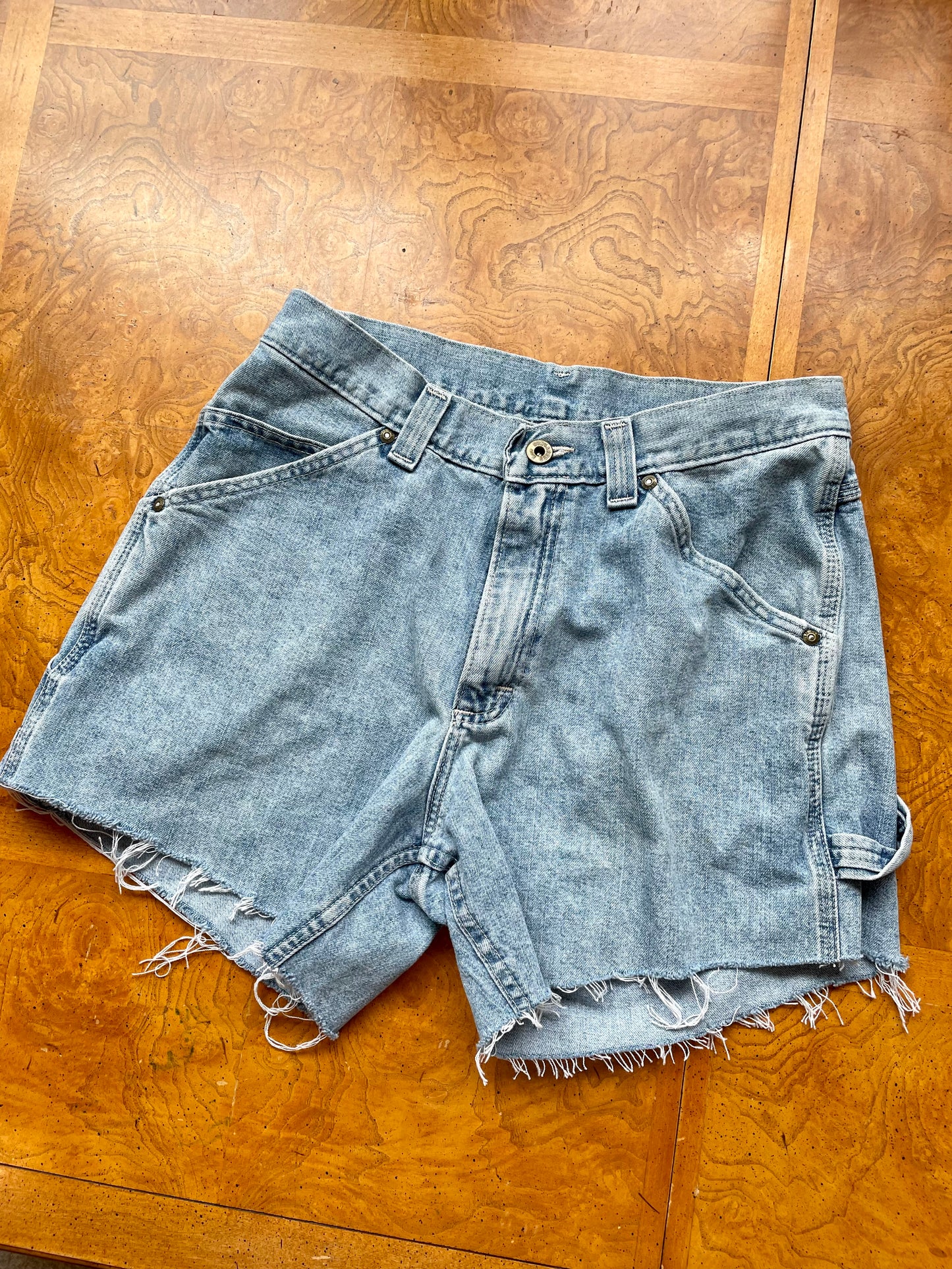 Vintage Lee Dungaree Cut Off Shorts (27)