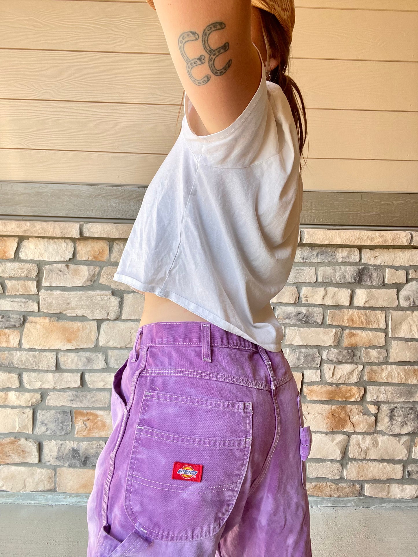 Dickies Tie Dye Purple Carpenter Pants (34)