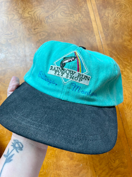 Vintage Teal Rainbow Run Billings Montana Hat