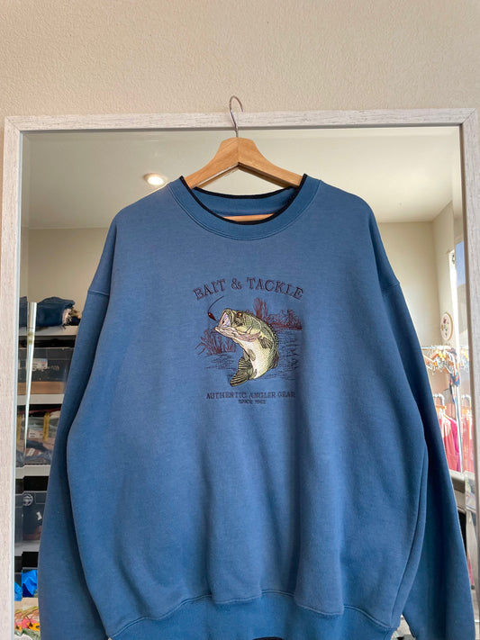 Vintage Bait & Tackle Fish Crewneck (XL)
