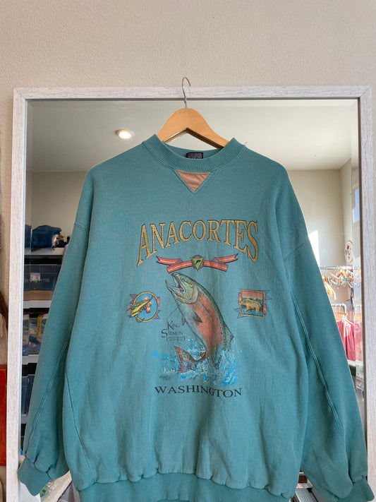 Vintage Anacortes Fish Crewneck (LT)