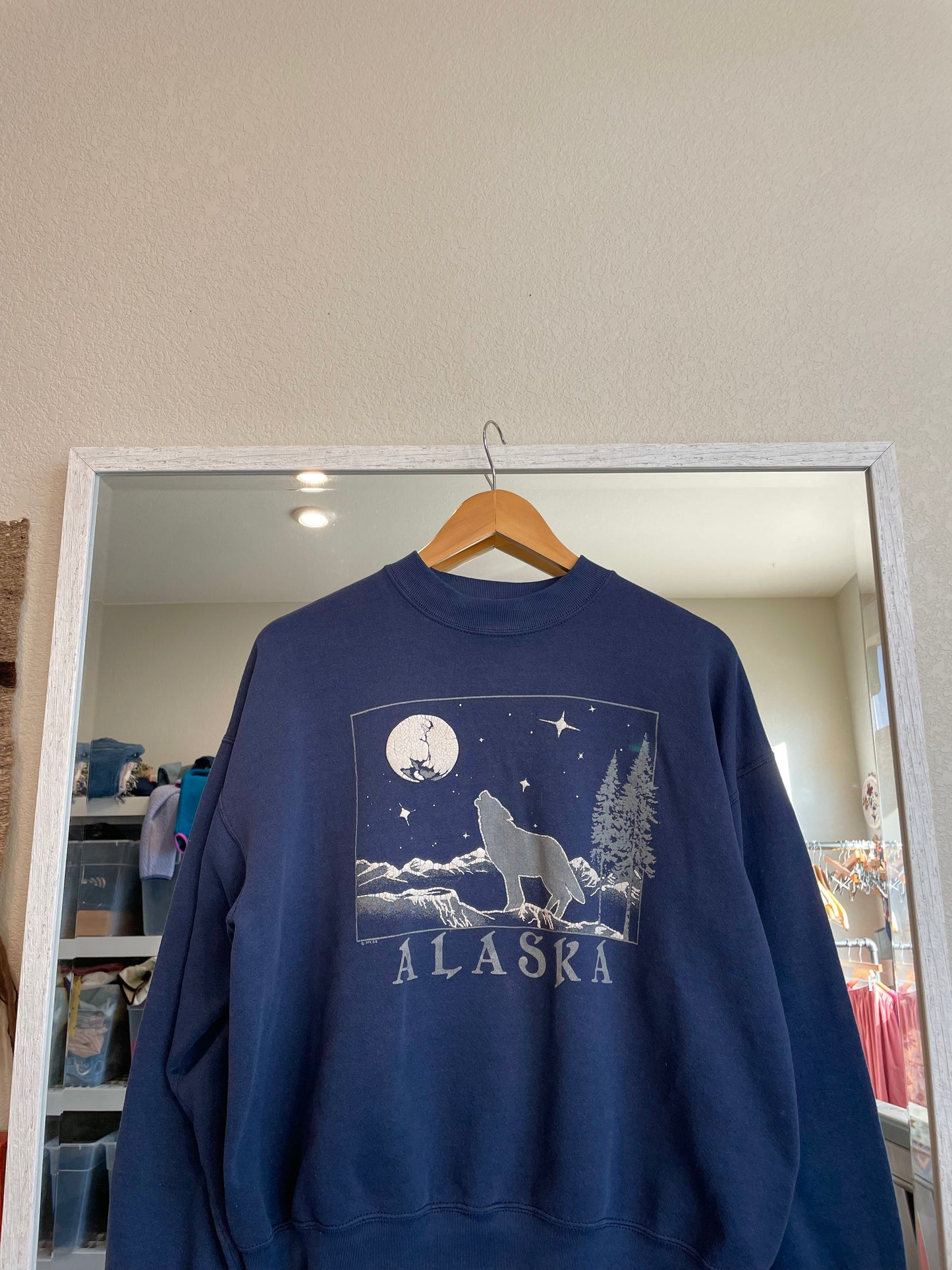 Vintage 1988 Navy Alaska Crewneck (M/L)