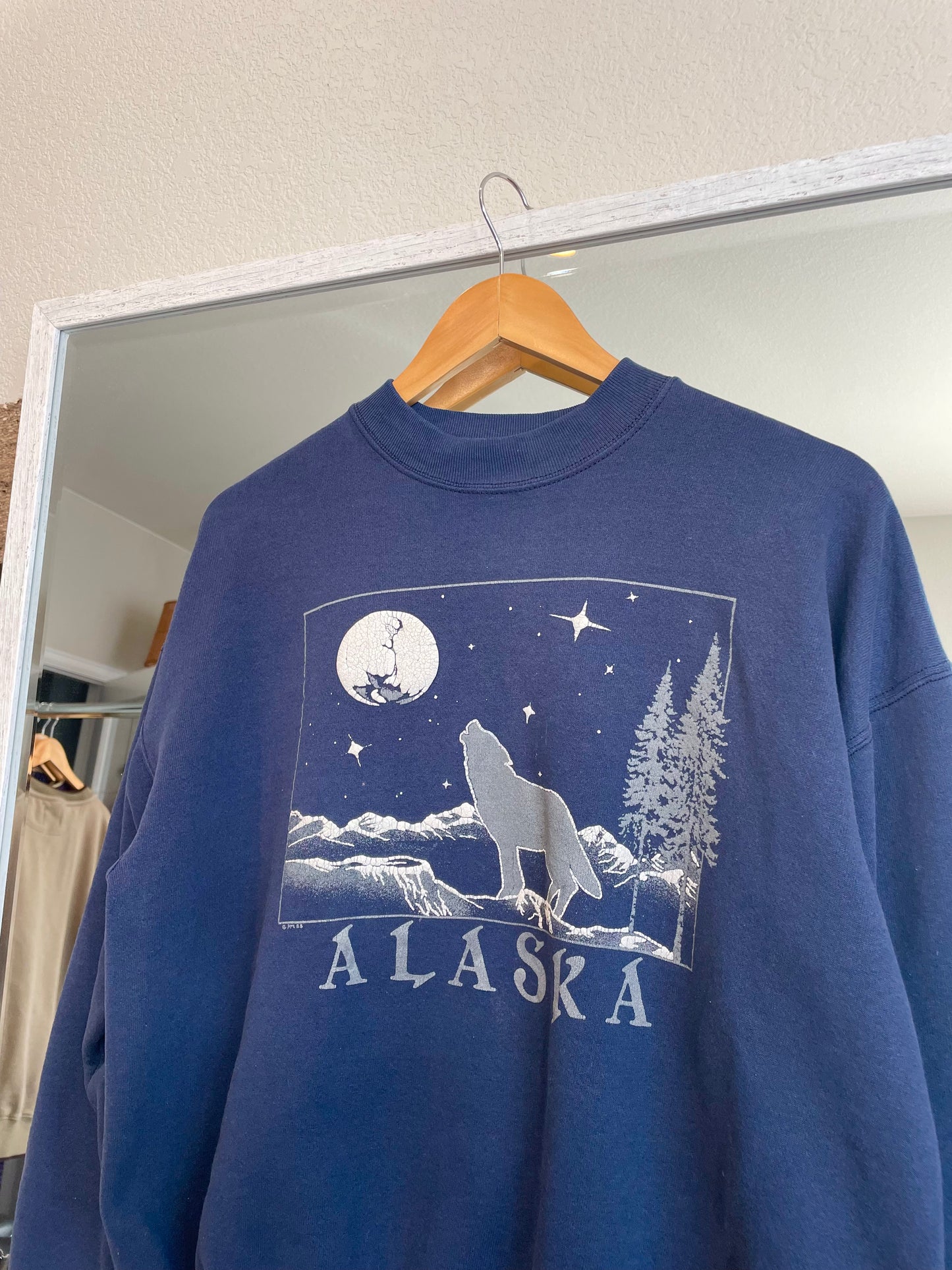 Vintage 1988 Navy Alaska Crewneck (M/L)