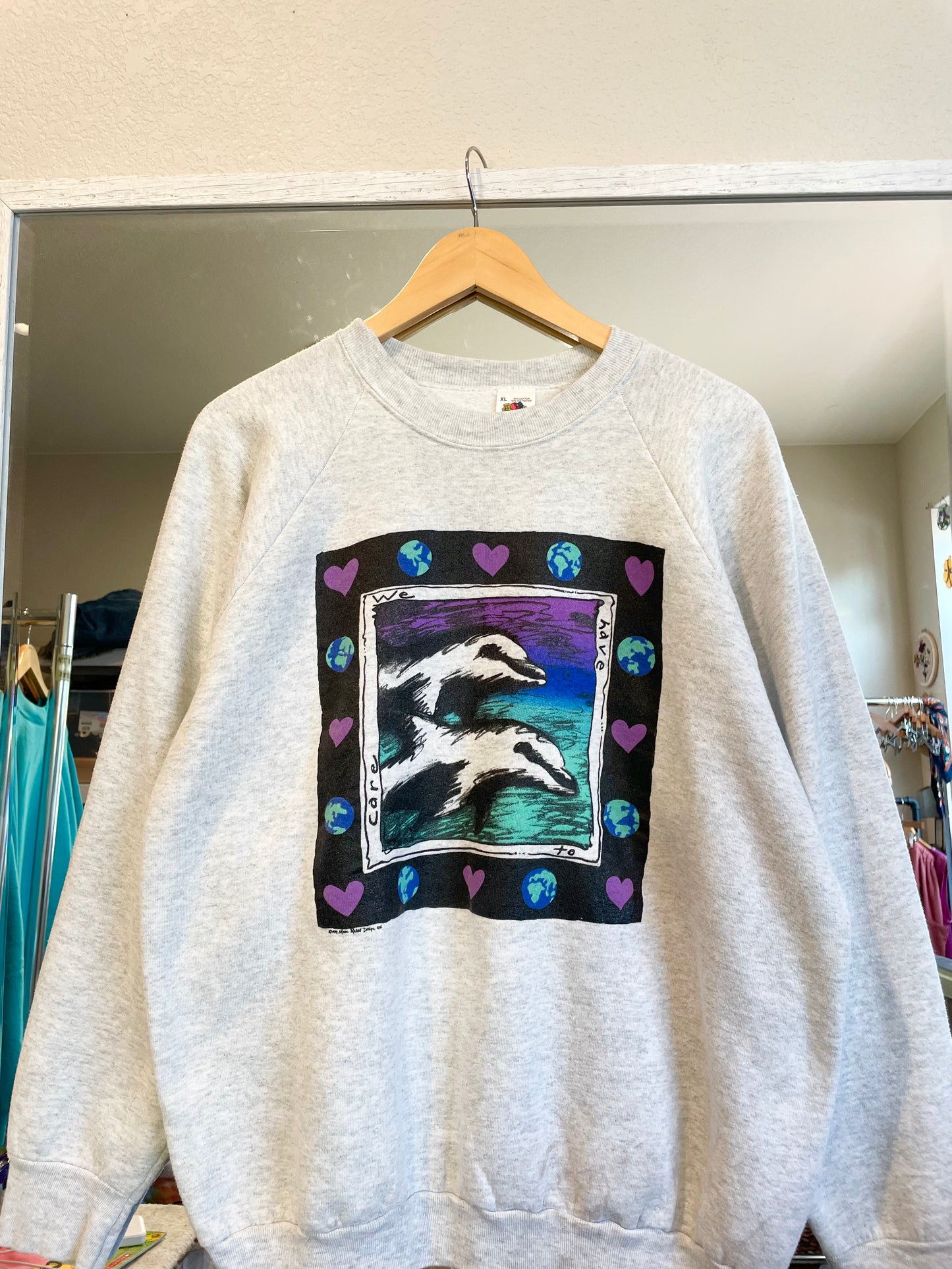 Vintage 'We Have to Care' Dolphin Conservation Crew (L)