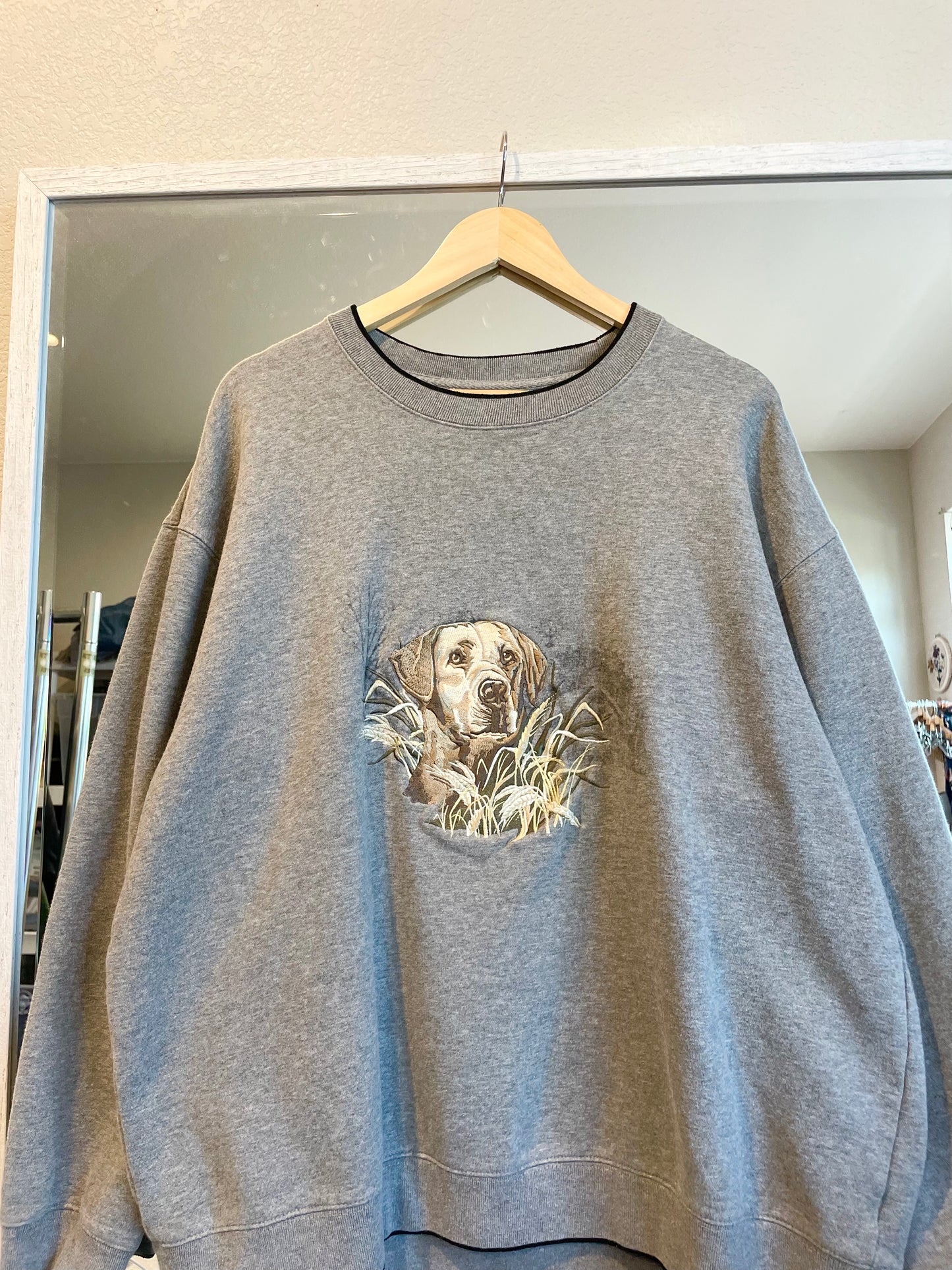 Vintage Embroidered Lab Crewneck (XL)