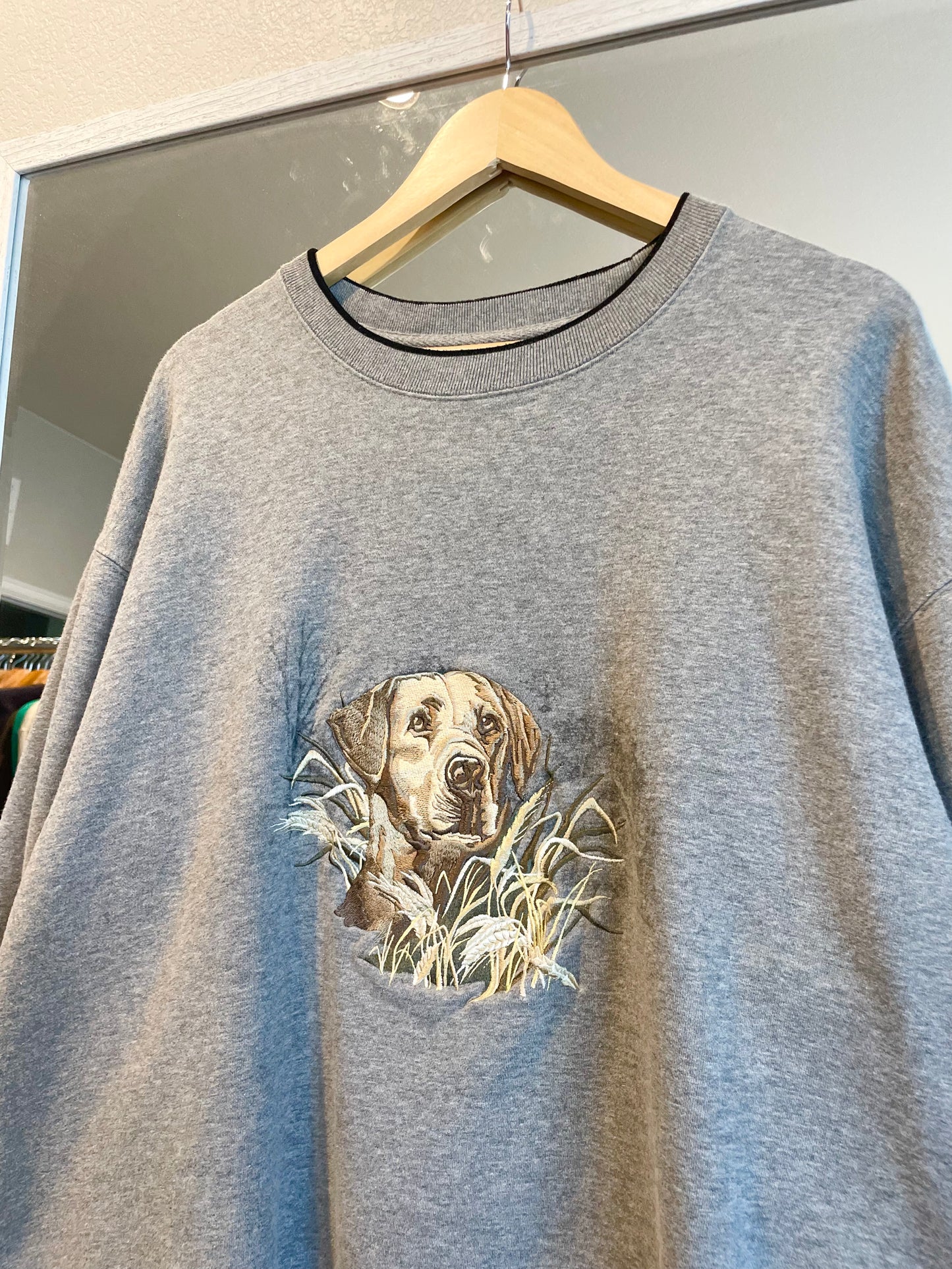 Vintage Embroidered Lab Crewneck (XL)