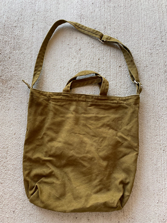 BAGGU Army Green Canvas Tote Bag