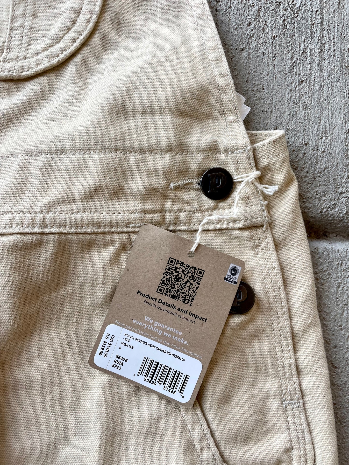 Patagonia Hemp Double Knee Canvas Overalls - NEW (S)