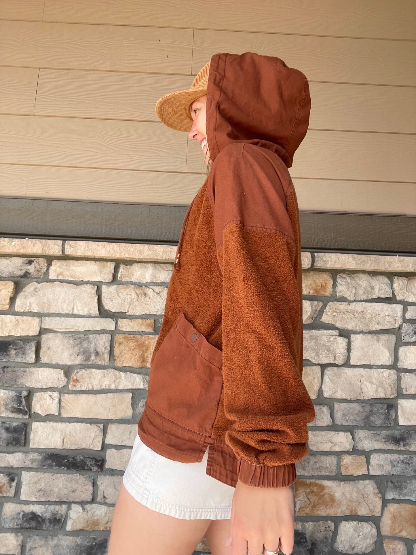 REI Hemp Farlands Hoodie in Nutmeg (Women's M)