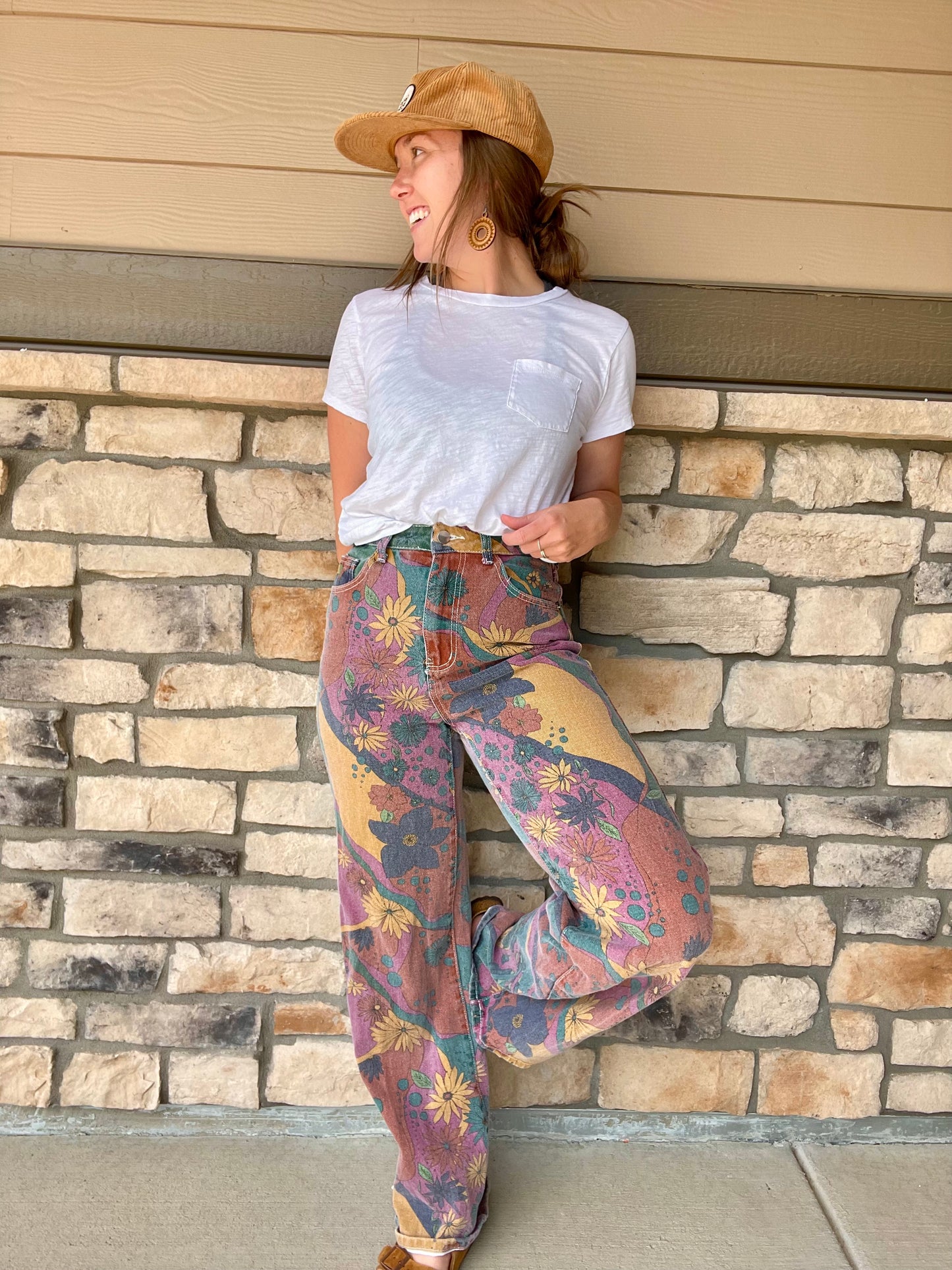 Funky Floral Wide Leg Pants (25)