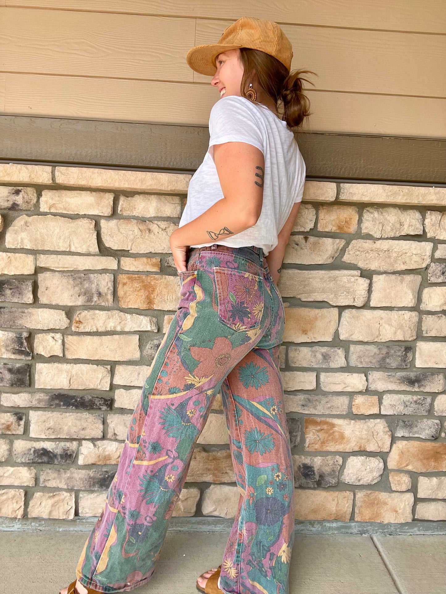 Funky Floral Wide Leg Pants (25)