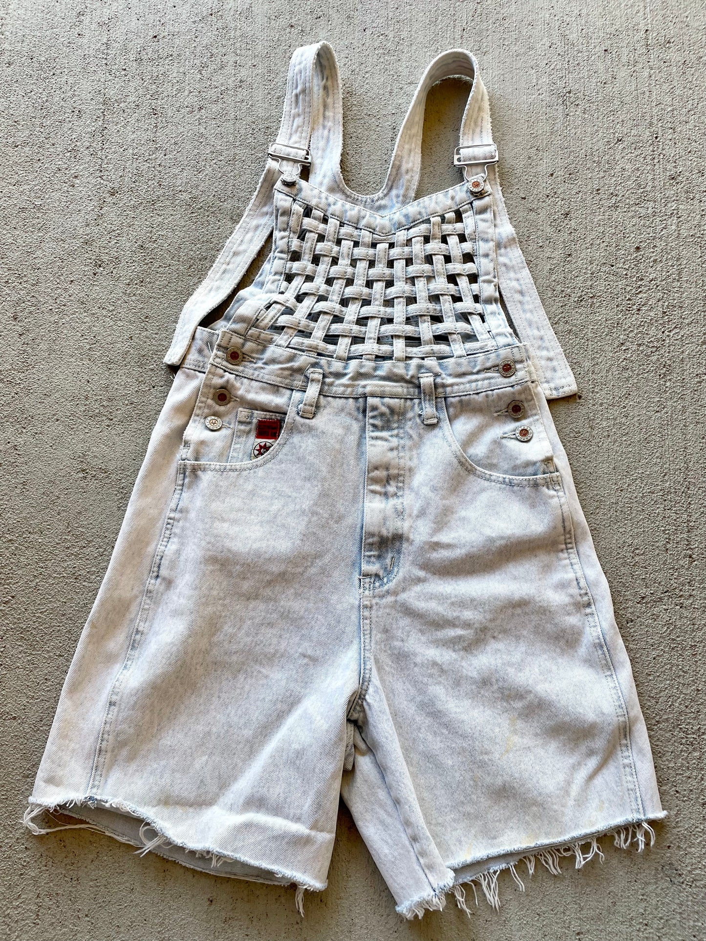 Vintage Denim Shortalls (S)