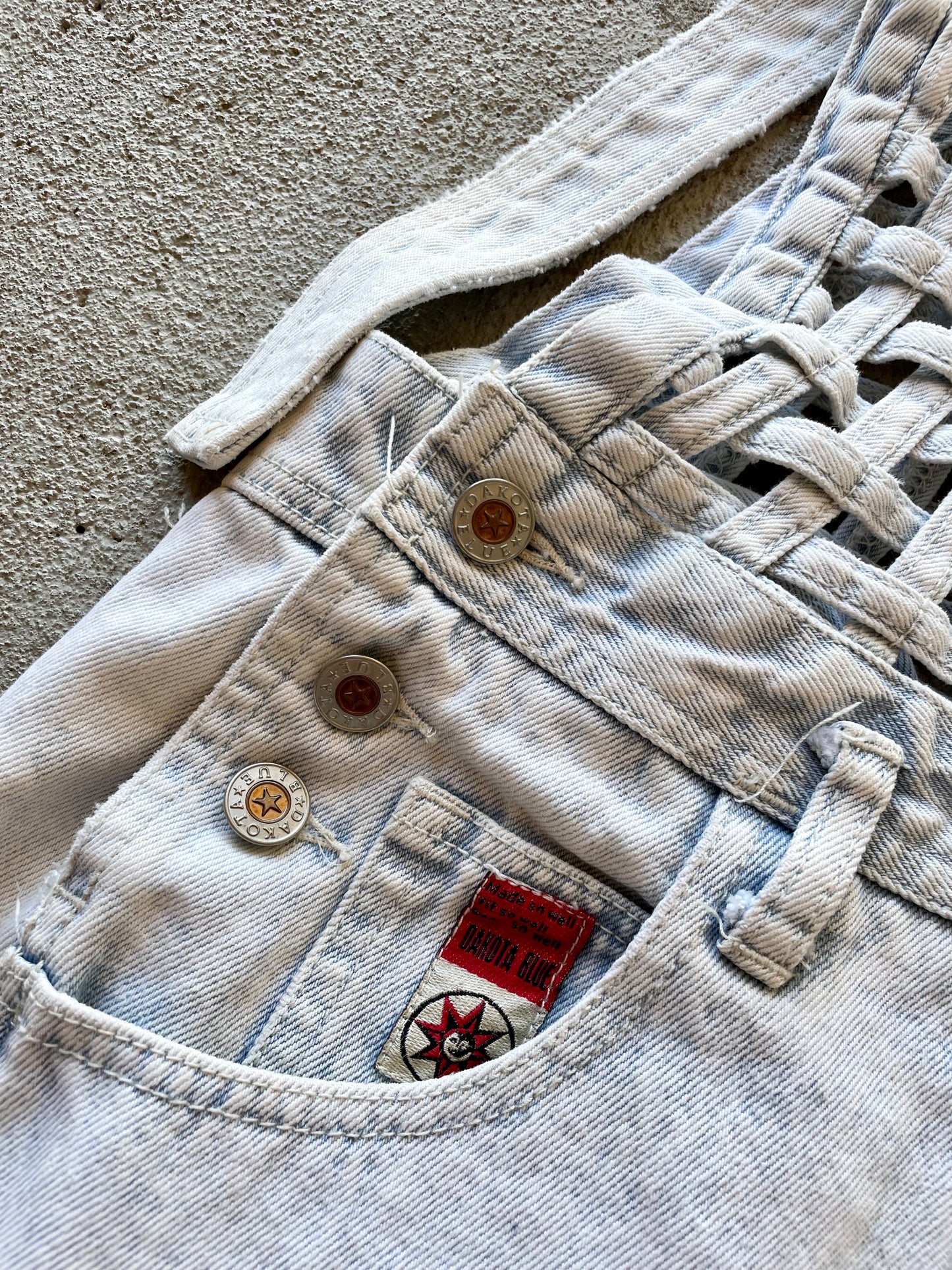 Vintage Denim Shortalls (S)