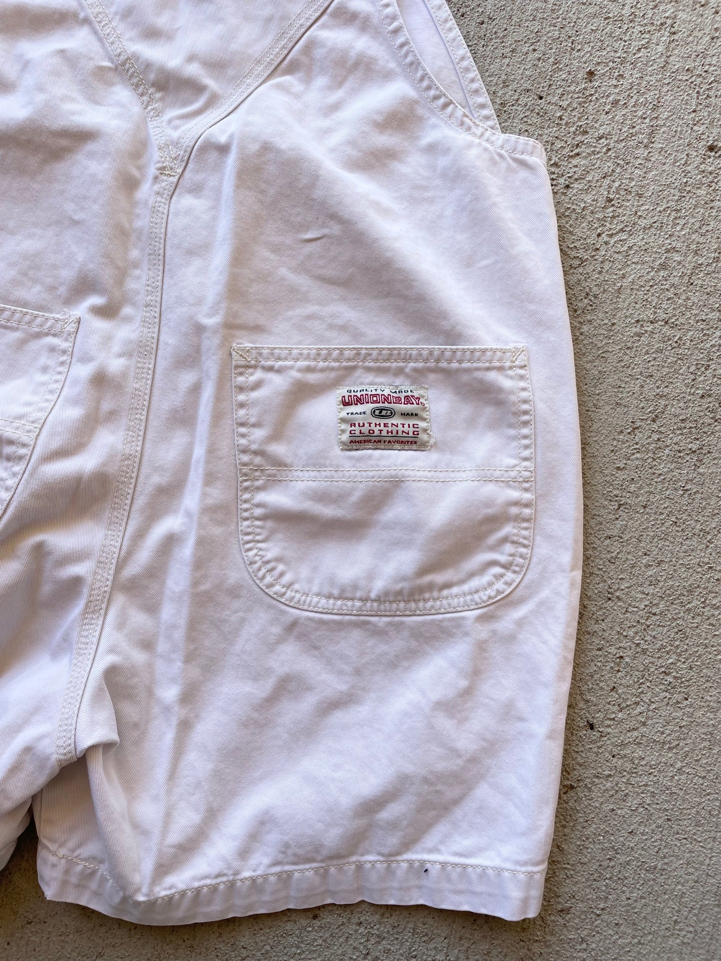 Vintage White Union Bay Shortalls (S)