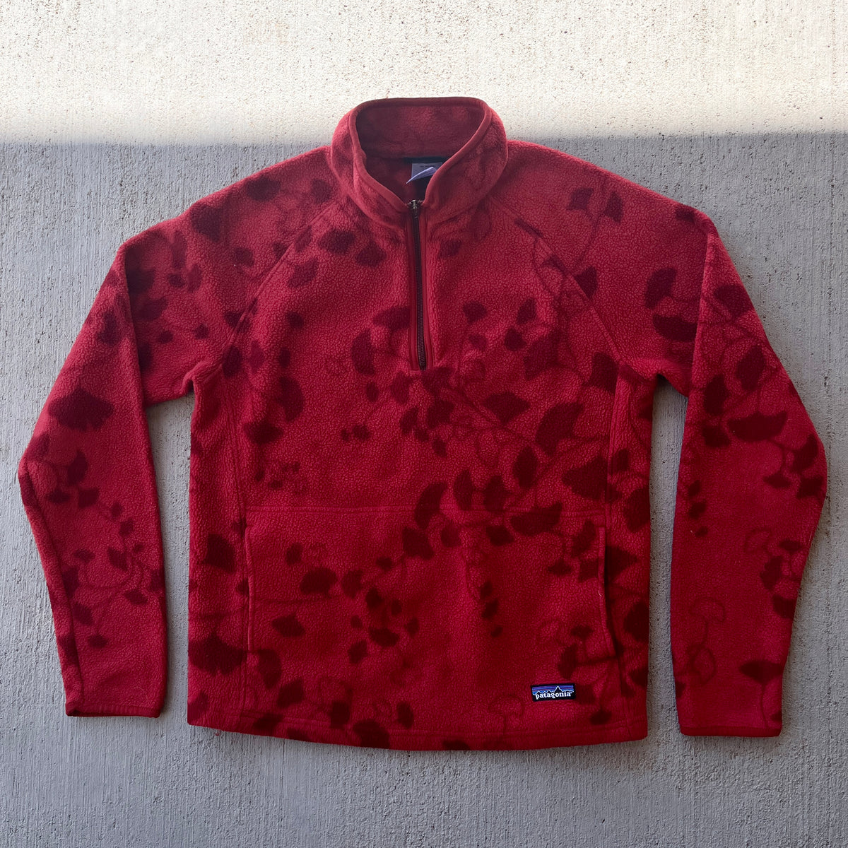 Patagonia Red 1/4 Zip Fleece (L)