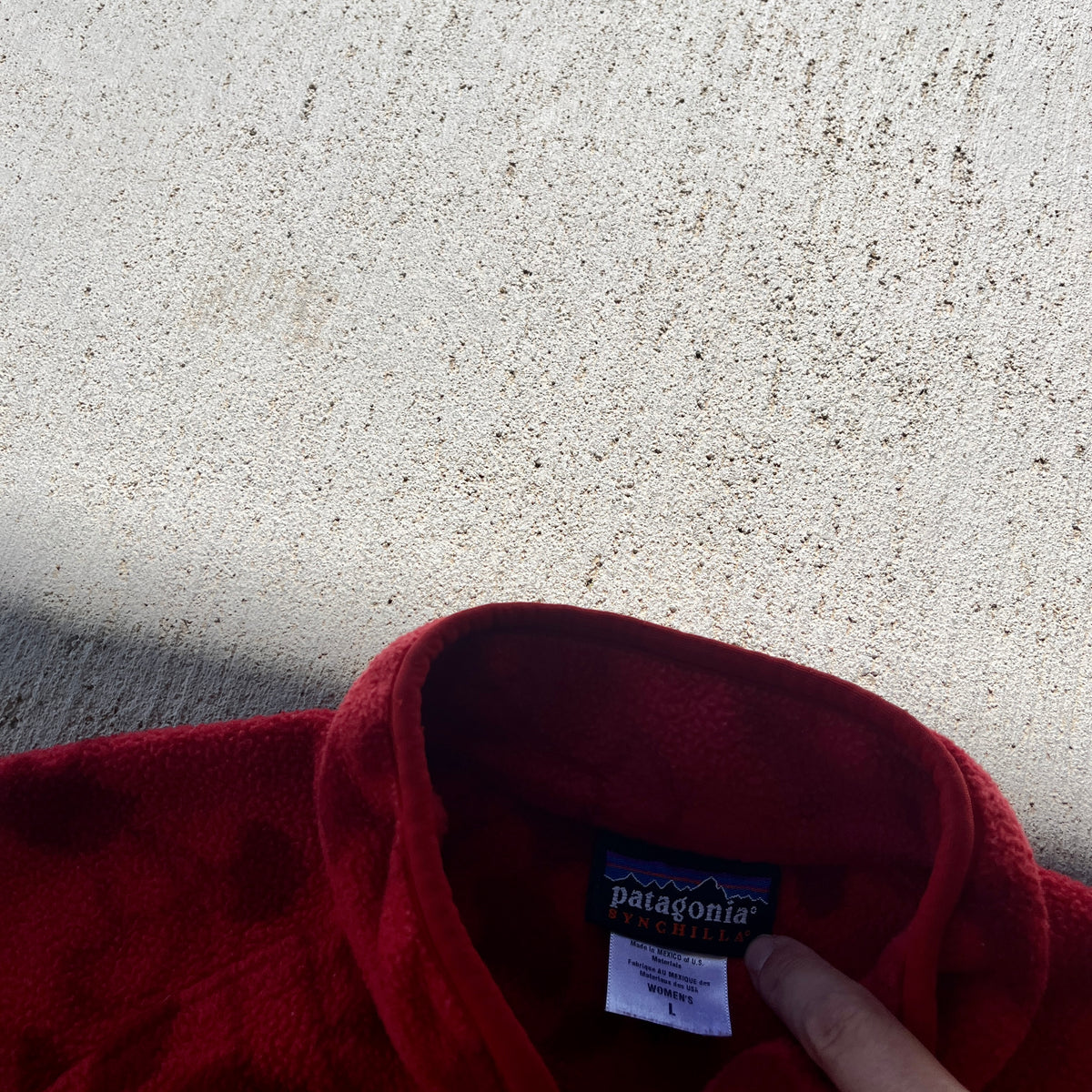 Patagonia Red 1/4 Zip Fleece (L)