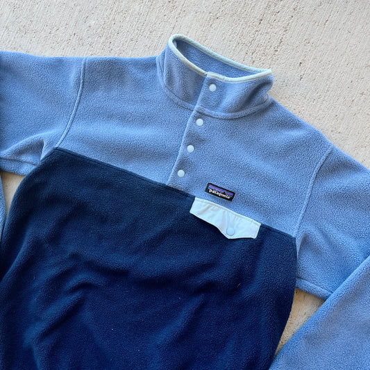 Patagonia Blue & Navy Snap T Fleece (M)