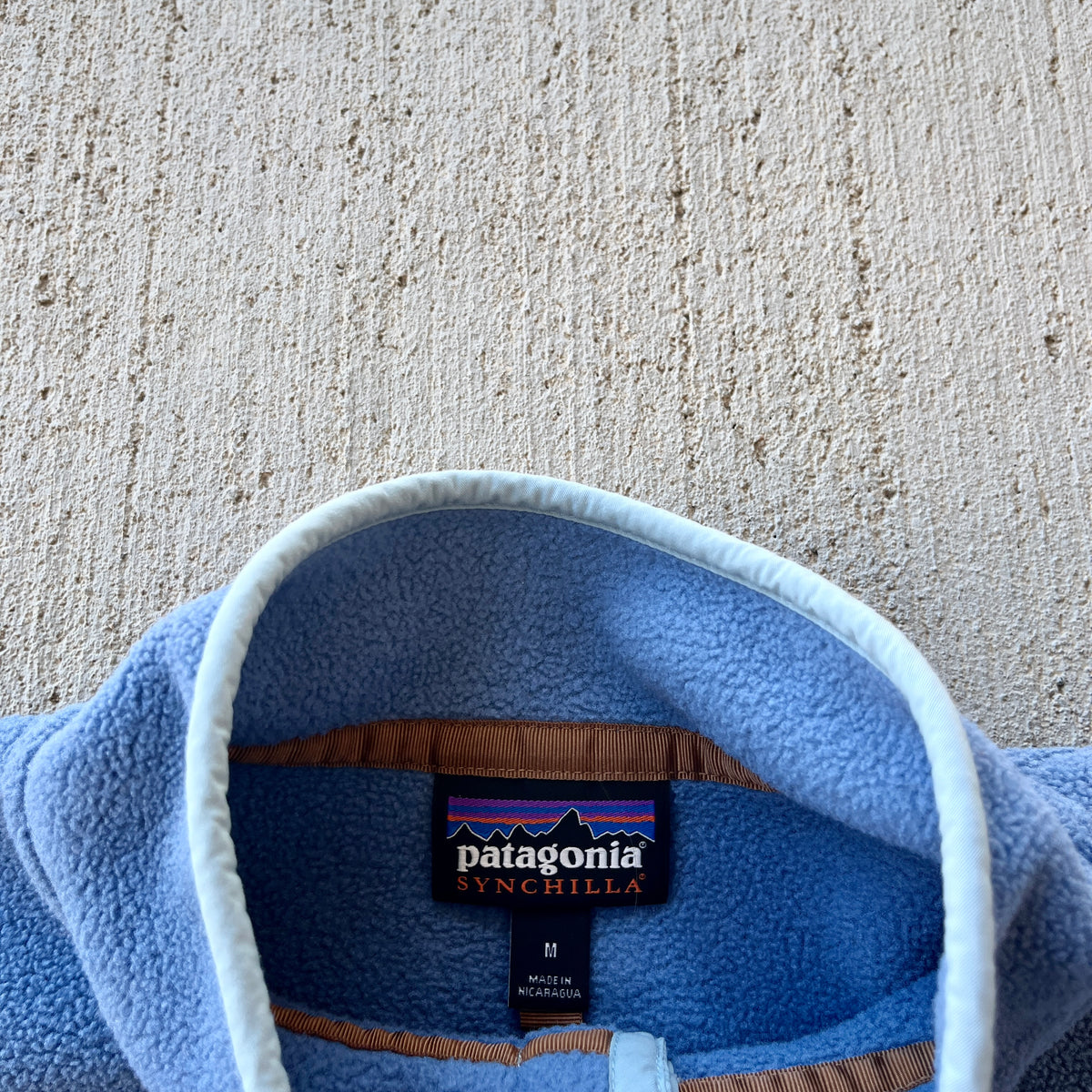 Patagonia Blue & Navy Snap T Fleece (M)