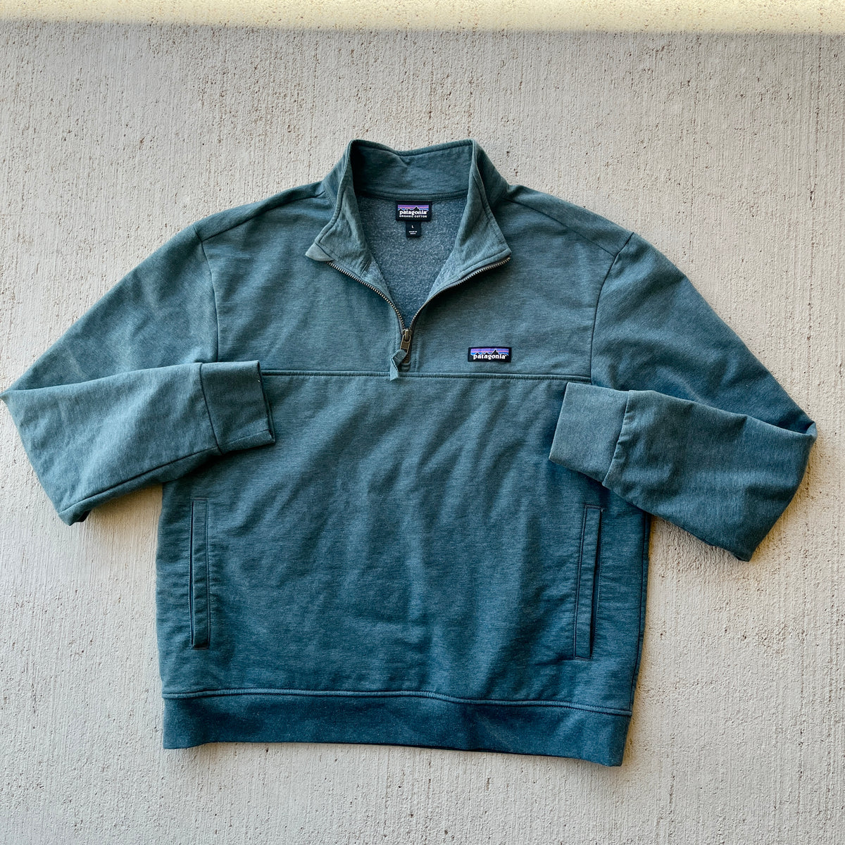 Patagonia Teal 1/4 Zip Pullover (L)