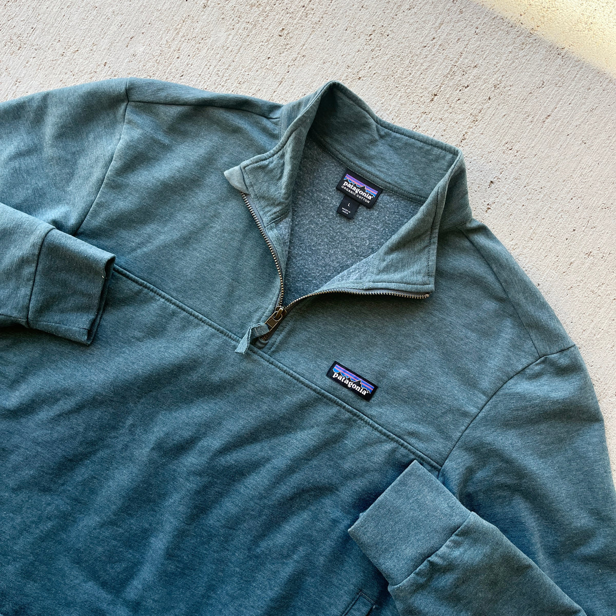 Patagonia Teal 1/4 Zip Pullover (L)