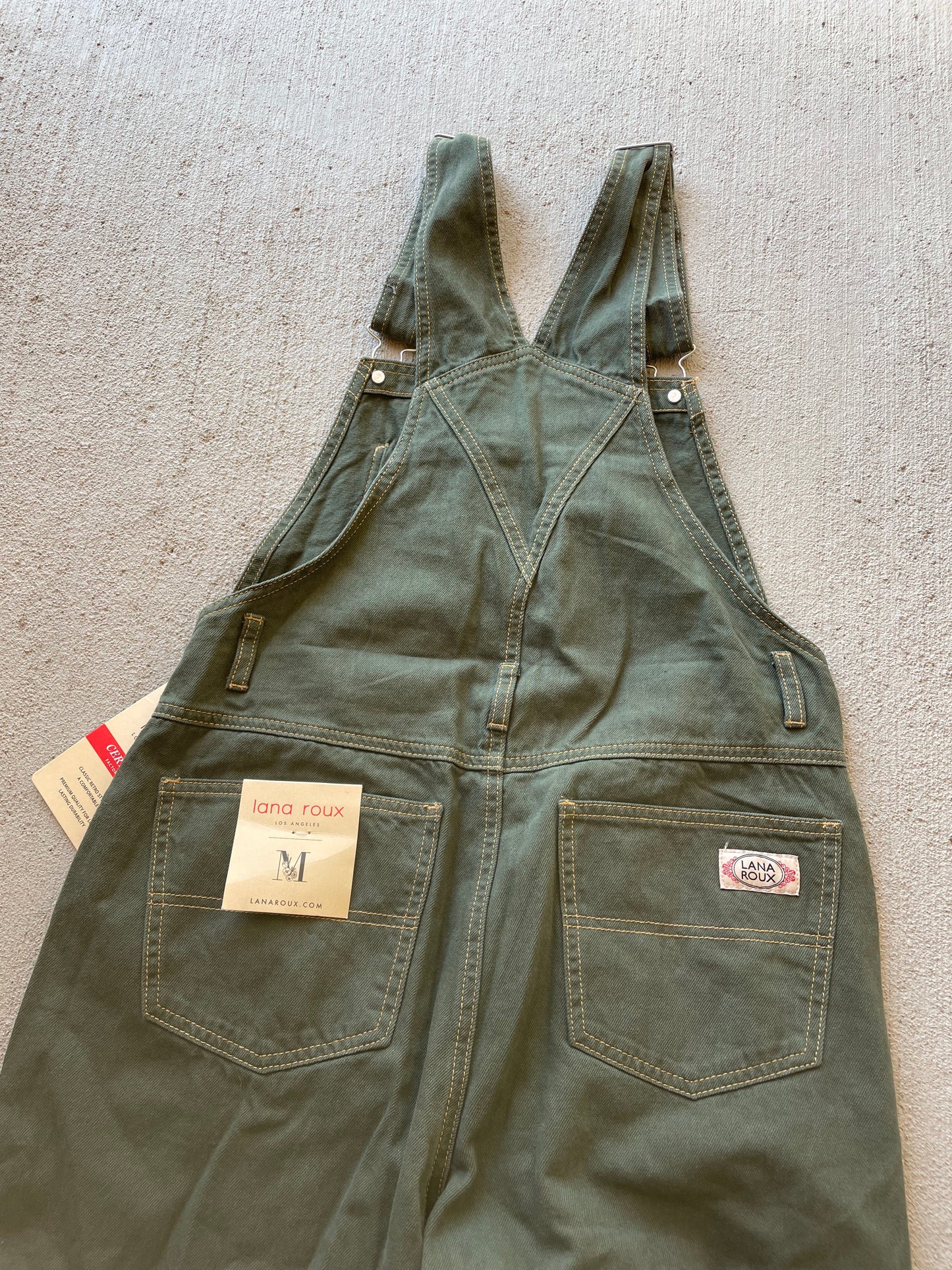 Green Denim Overalls - NEW (M)