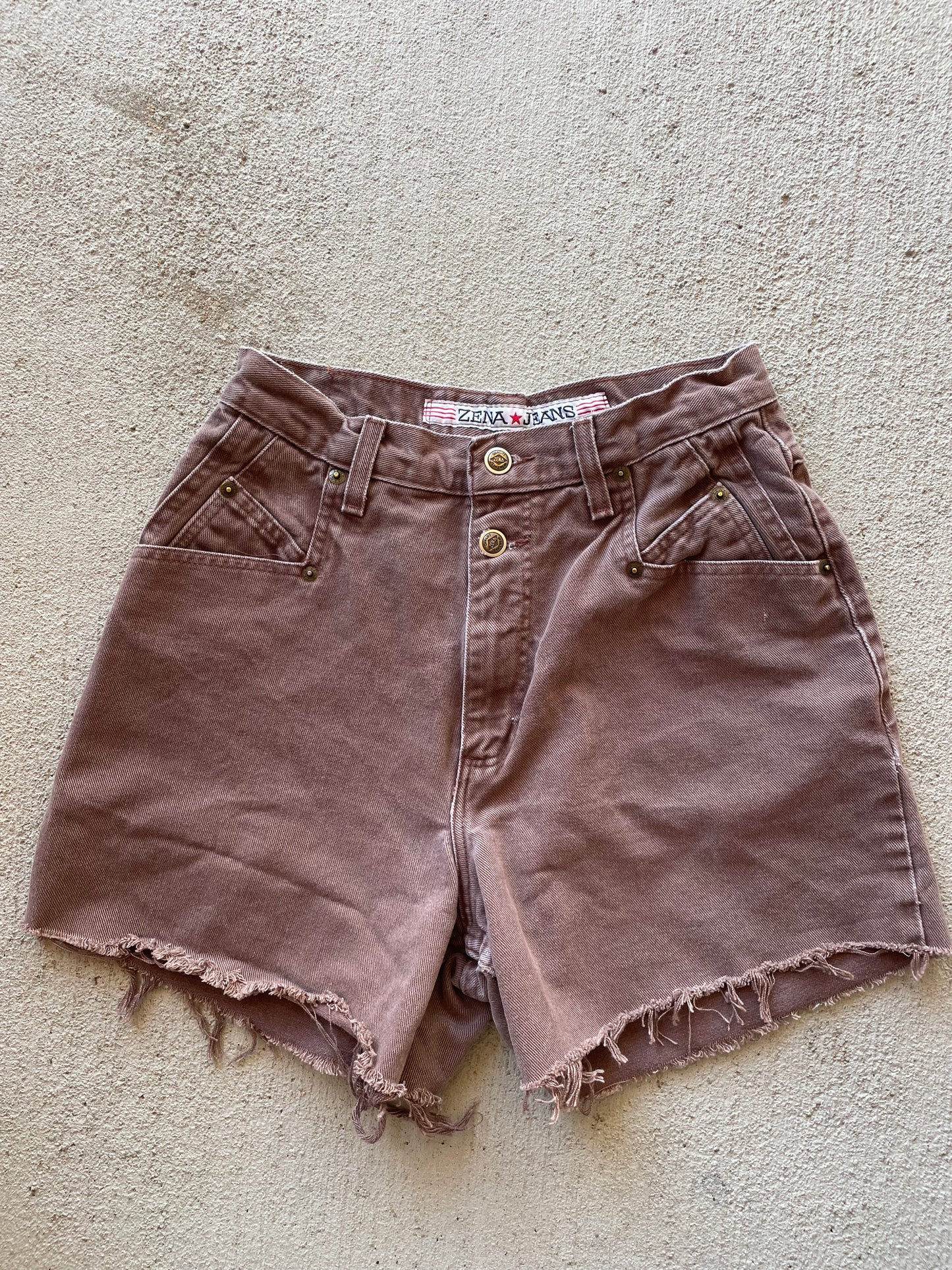 Vintage ZENA Brown Cut Off Shorts (25)