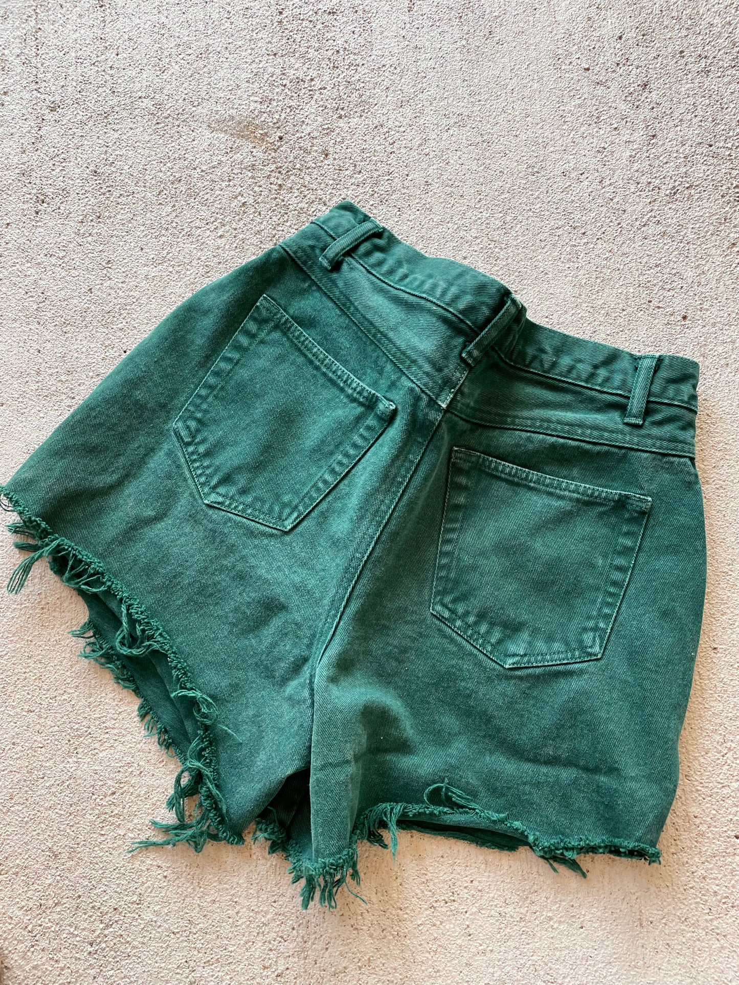 Vintage Emerald Green Cut Off Shorts (27)