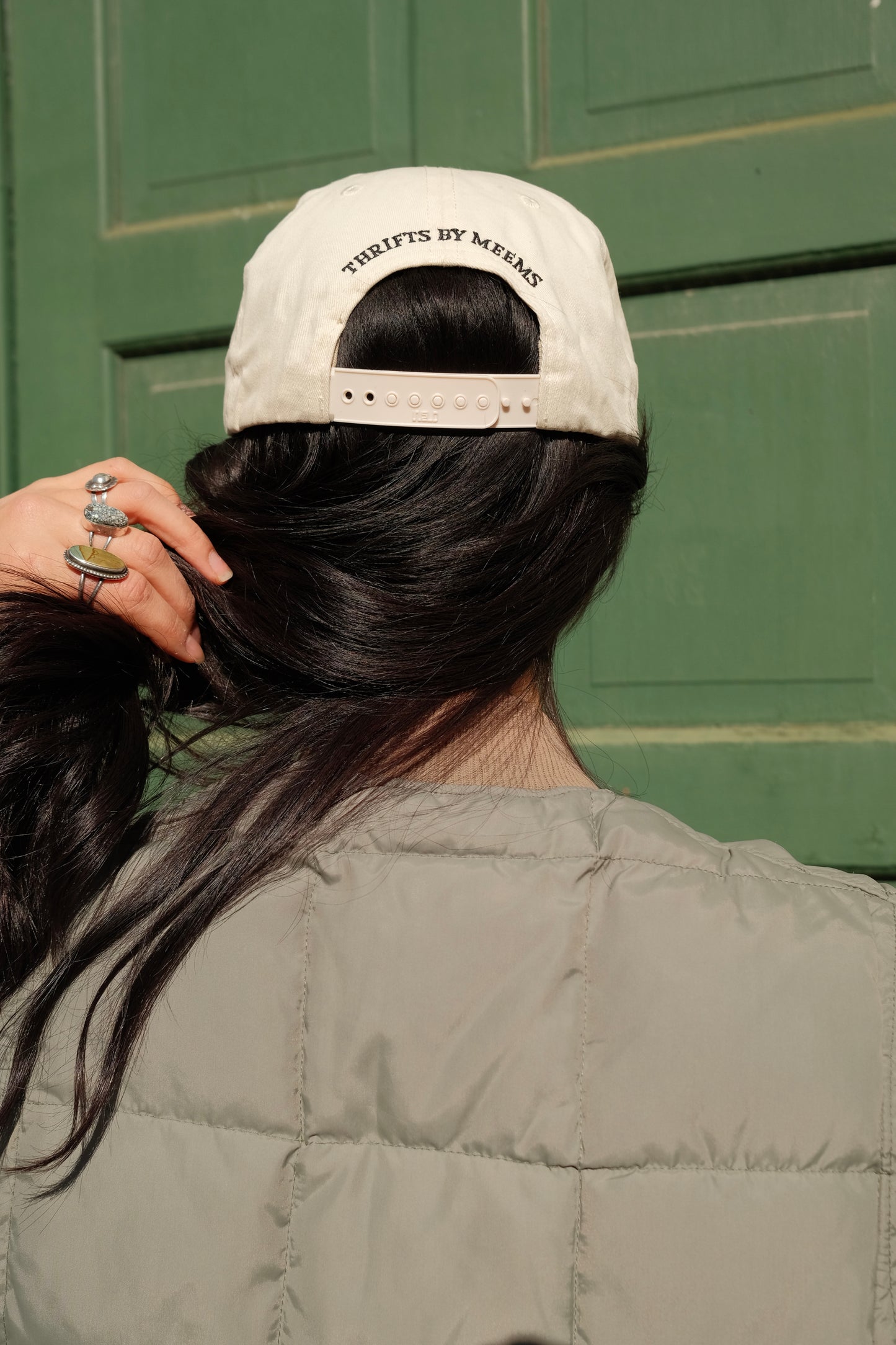 Thrifty Spellout Hat - black