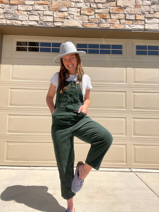 Evergreen Corduroy Overalls (S/M)